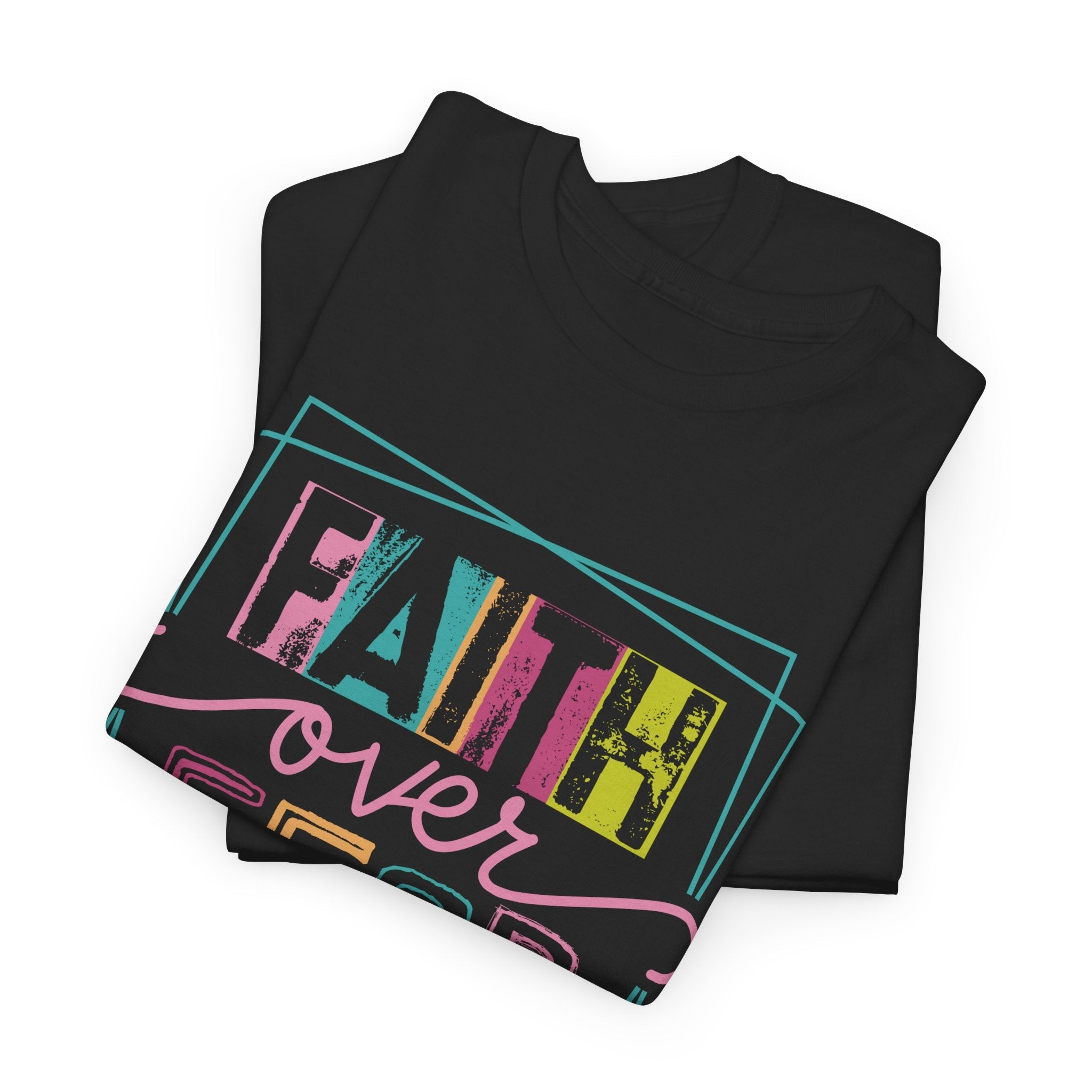Faith Based Teen Girls T-Shirt - Faith Over Fear | T-Shirt by atgodanddesigns