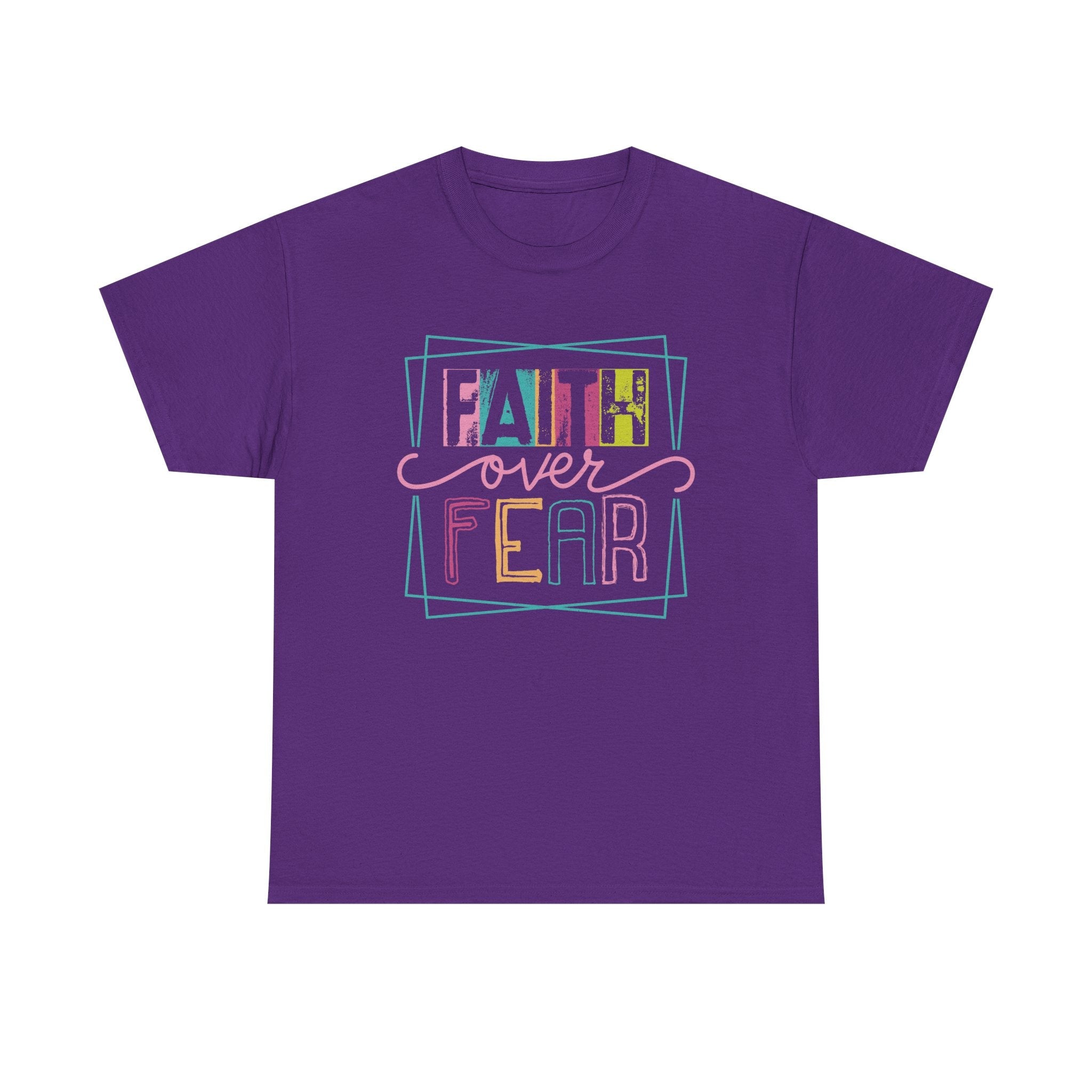 Faith Based Teen Girls T-Shirt - Faith Over Fear | T-Shirt by atgodanddesigns