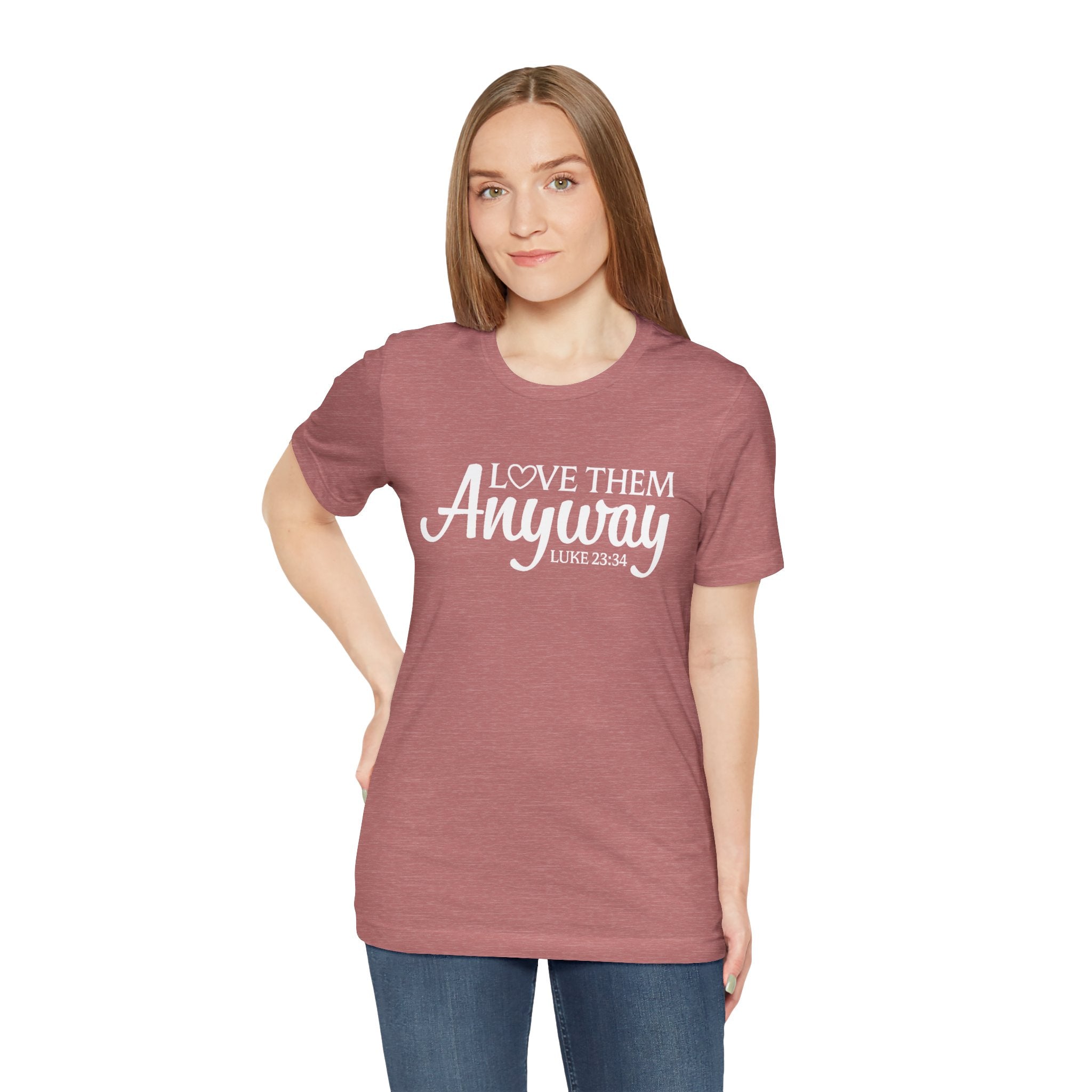 Faith Based Teen GIrls T-Shirt - Love Them Anyway | T-Shirt by atgodanddesigns