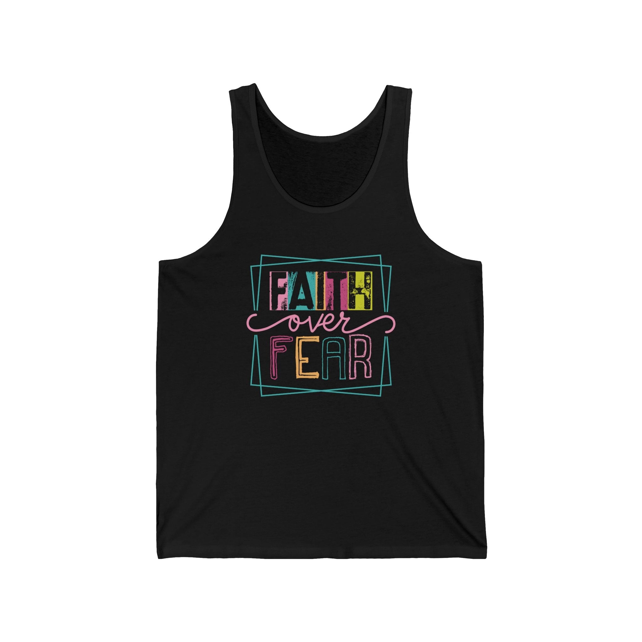 Faith Based Teen Girls Tank - Faith Over Fear | Tank Top by atgodanddesigns