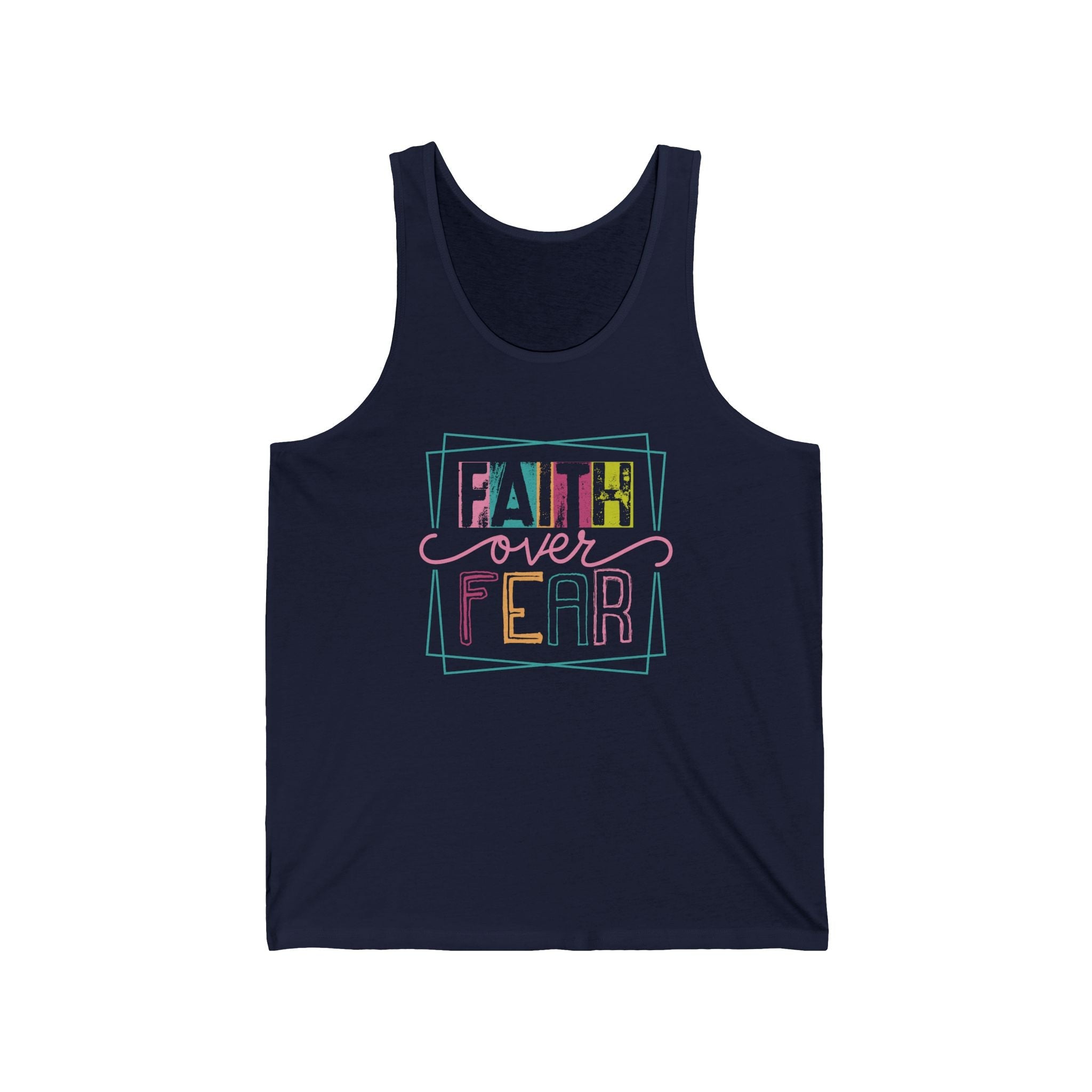 Faith Based Teen Girls Tank - Faith Over Fear | Tank Top by atgodanddesigns