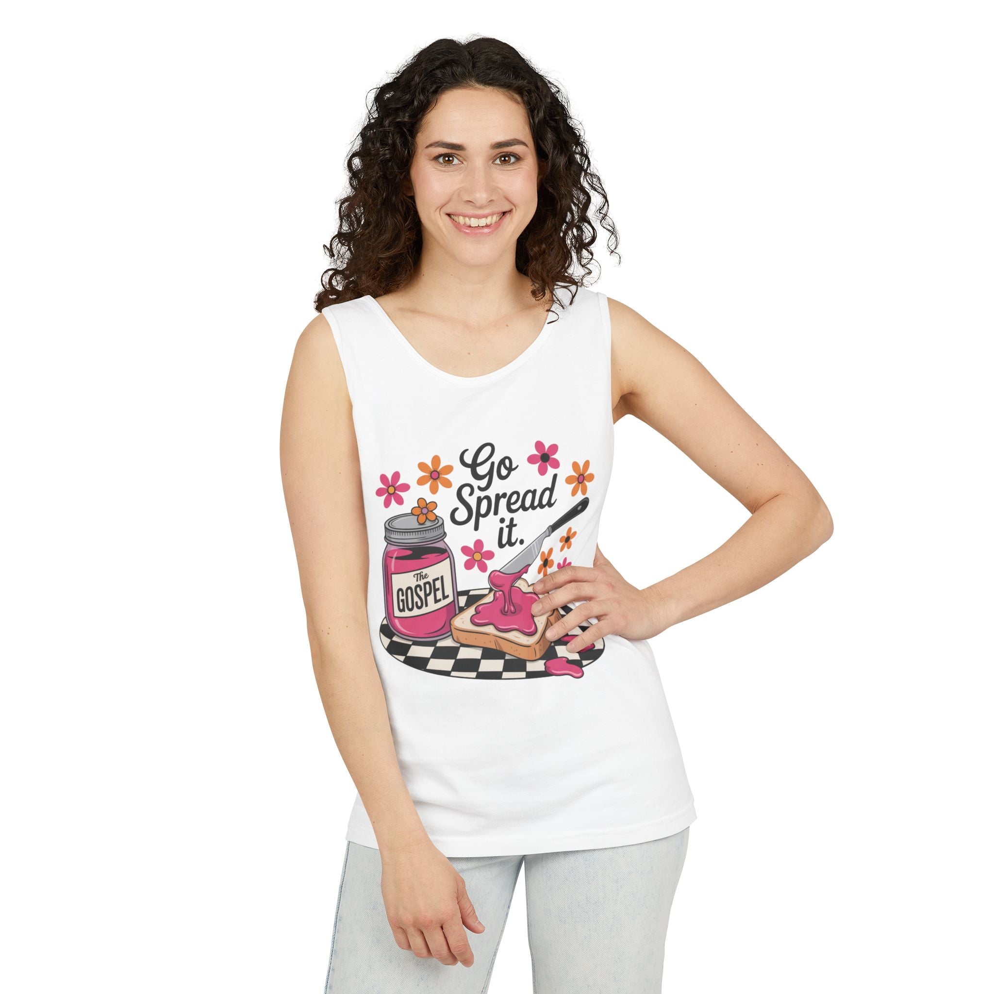 Faith Based Teen Girls Tank - Go Spread It | Tank Top by atgodanddesigns