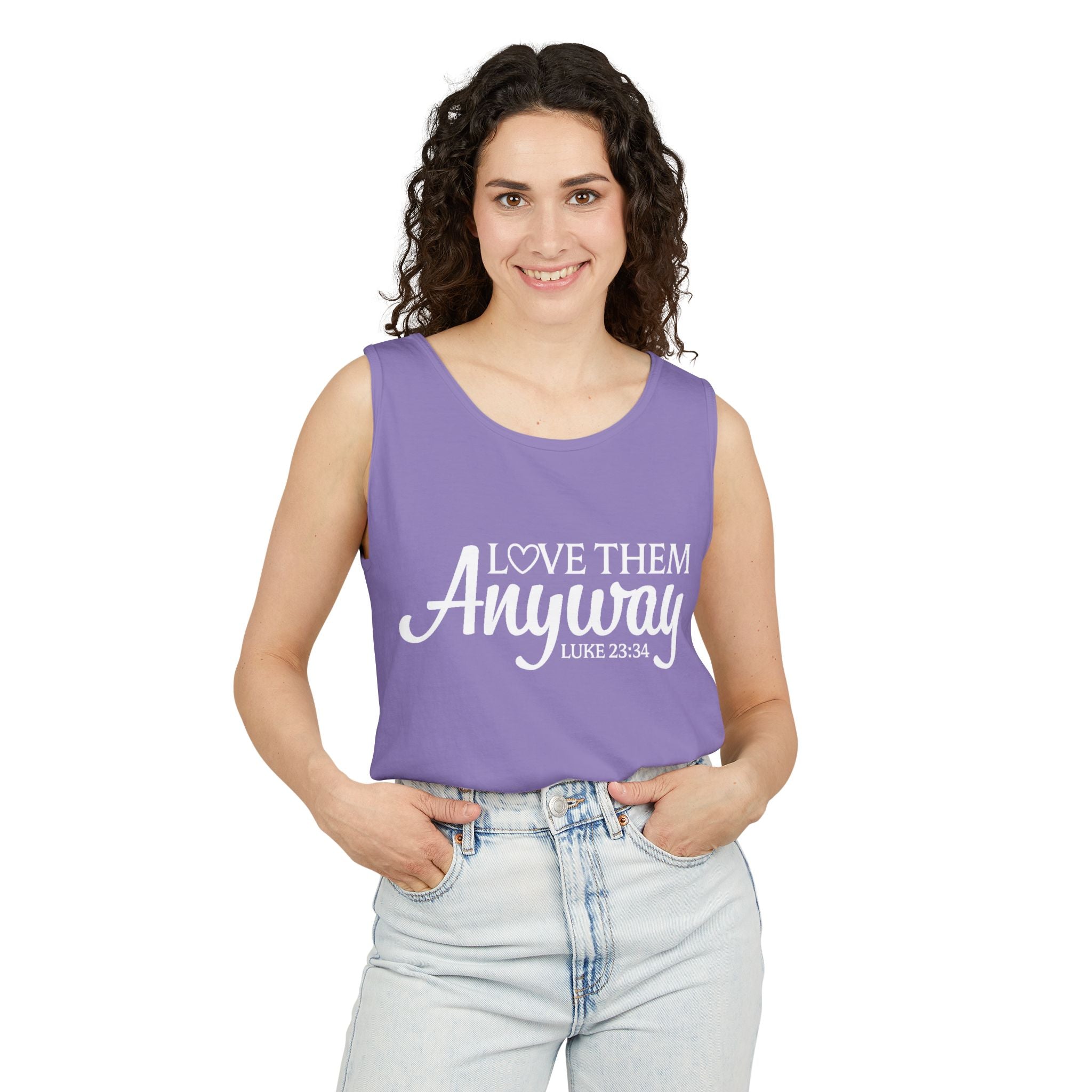 Faith Based Teen Girls Tank - Love Them Anyway | Tank Top by atgodanddesigns