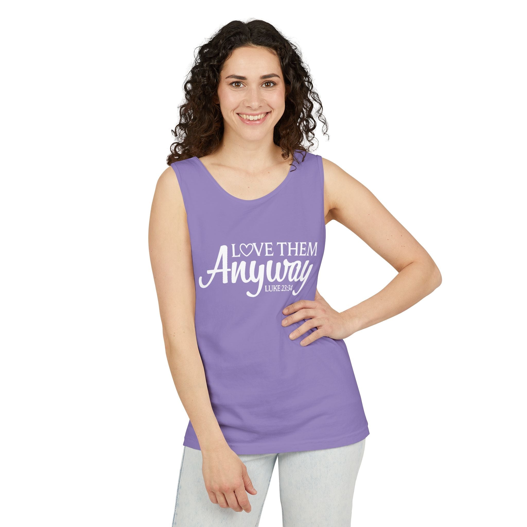 Faith Based Teen Girls Tank - Love Them Anyway | Tank Top by atgodanddesigns