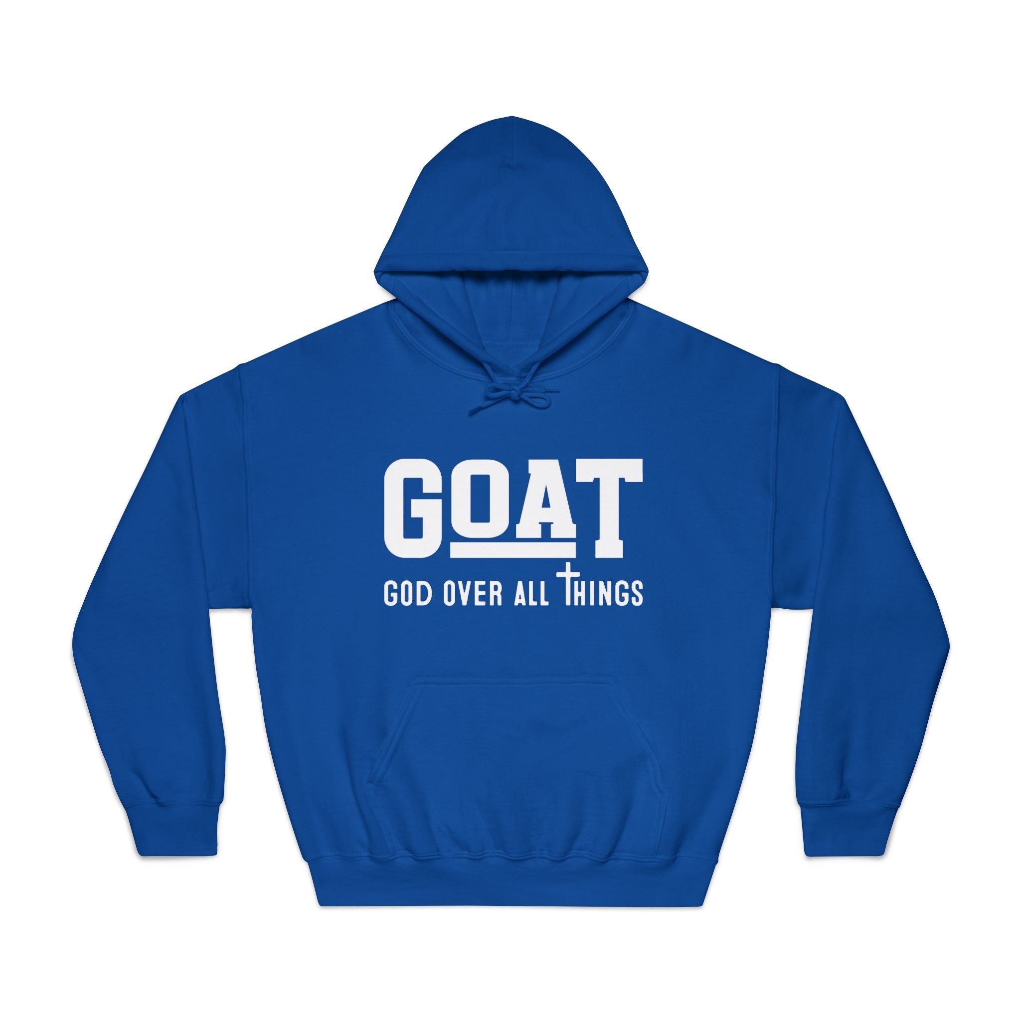 Faith Based Teen Hooded Sweatshirt - GOAT - God Over All Things | Hoodie by atgodanddesigns