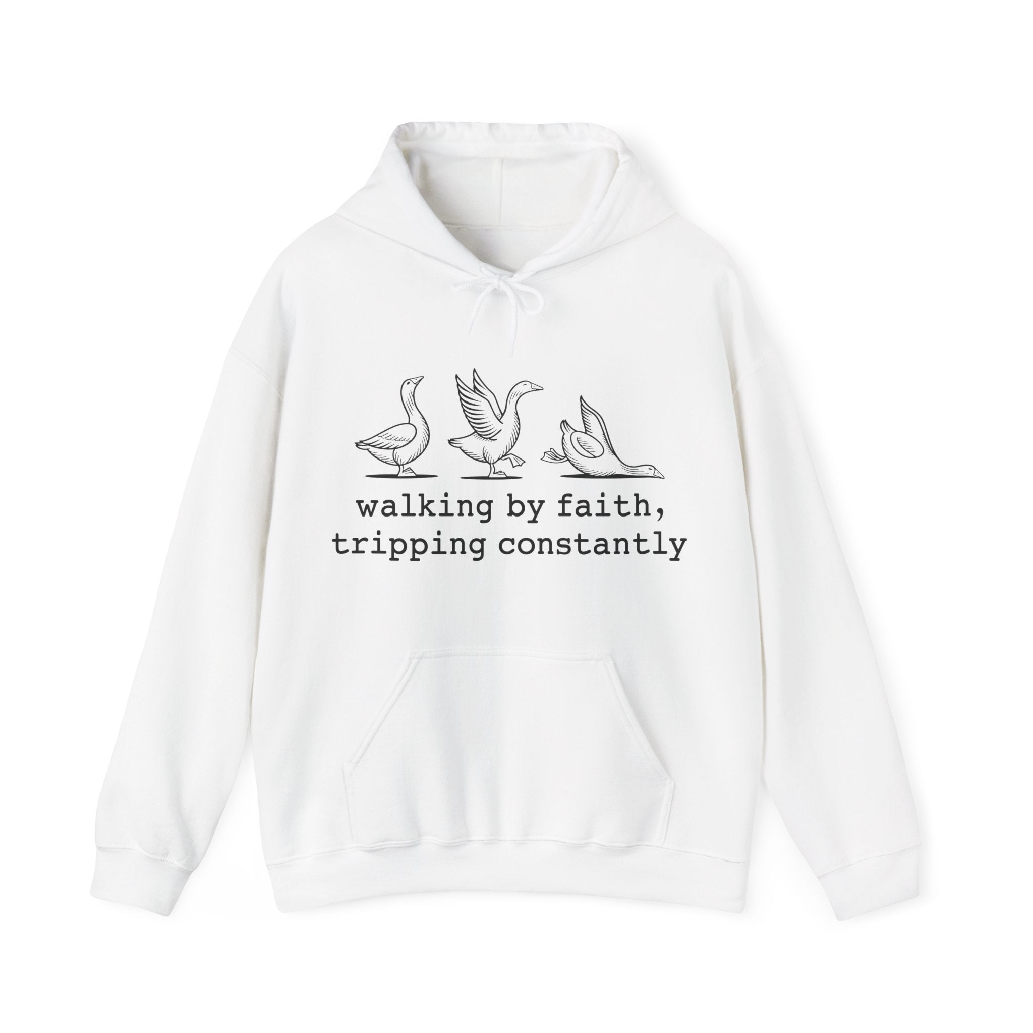 Faith Based Teen Hooded Sweatshirt - Walking By Faith, Tripping Constantly | Hoodie by atgodanddesigns