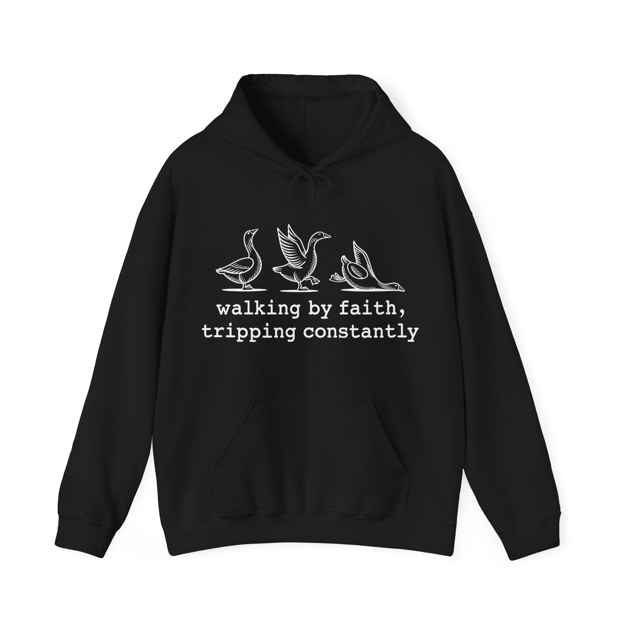 Faith Based Teen Hooded Sweatshirt - Walking By Faith, Tripping Constantly | Hoodie by atgodanddesigns