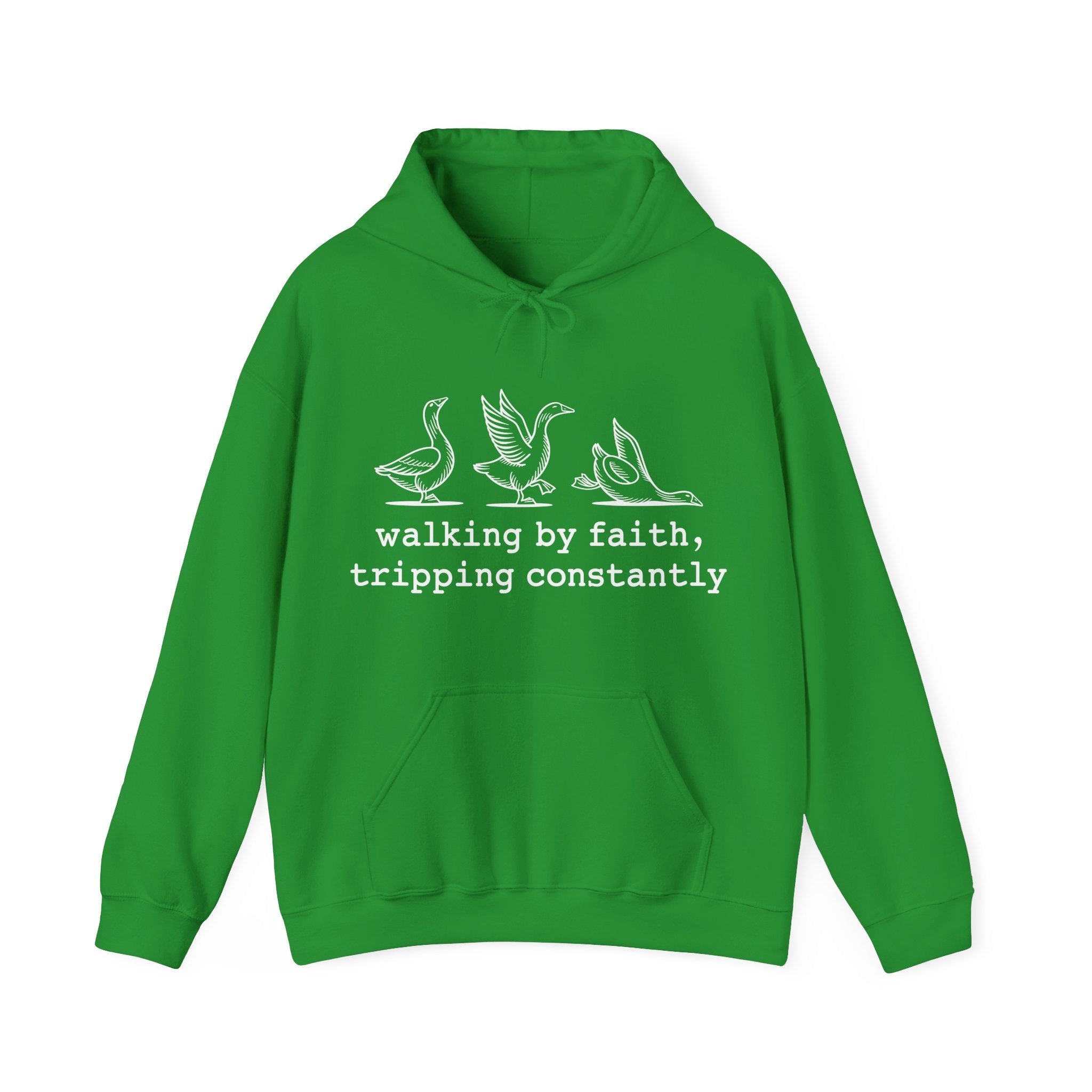 Faith Based Teen Hooded Sweatshirt - Walking By Faith, Tripping Constantly | Hoodie by atgodanddesigns