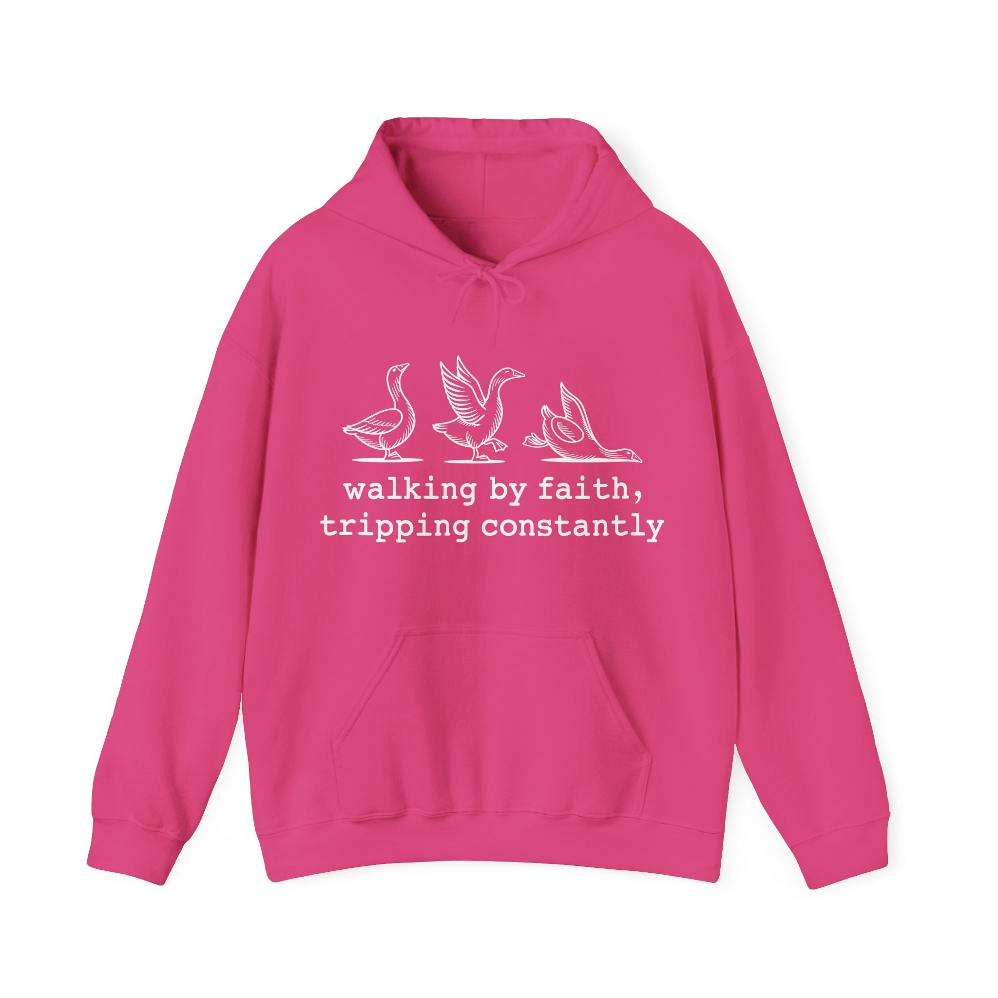 Faith Based Teen Hooded Sweatshirt - Walking By Faith, Tripping Constantly | Hoodie by atgodanddesigns