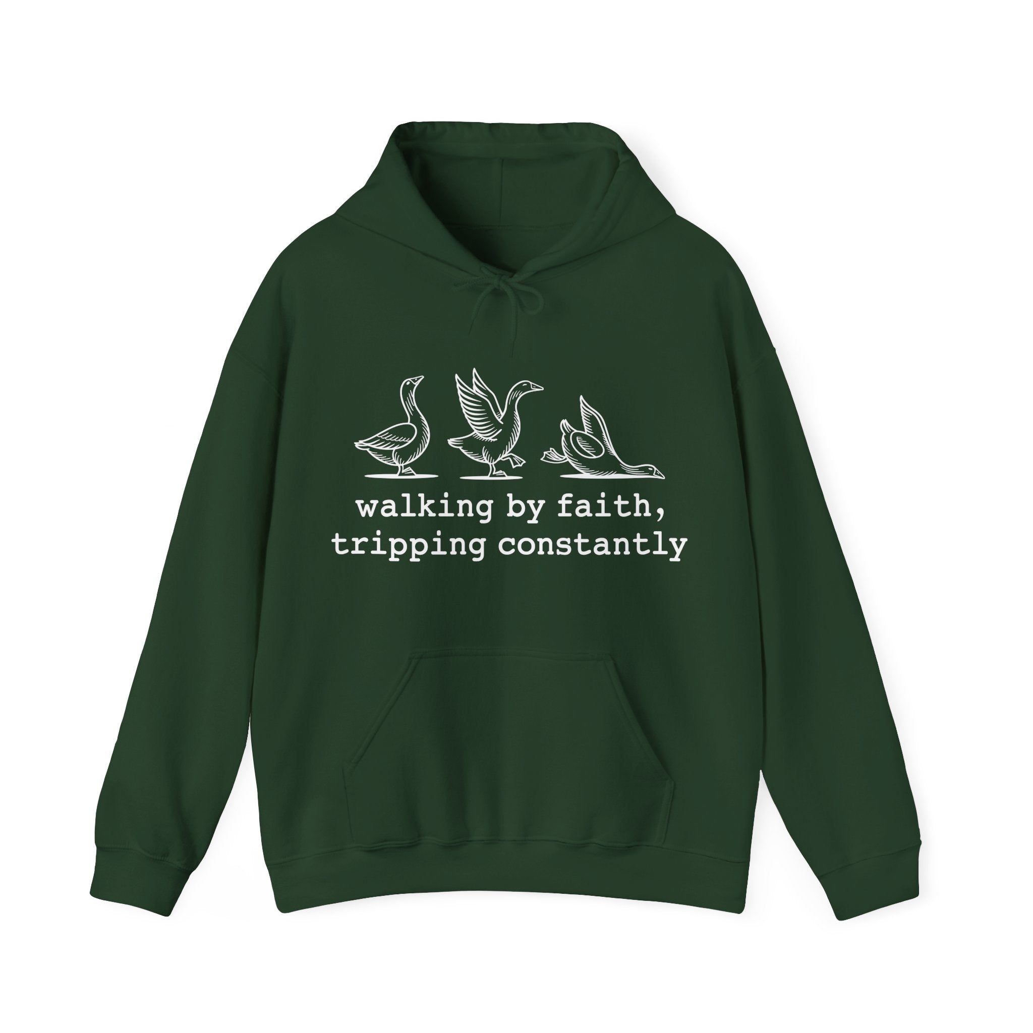 Faith Based Teen Hooded Sweatshirt - Walking By Faith, Tripping Constantly | Hoodie by atgodanddesigns