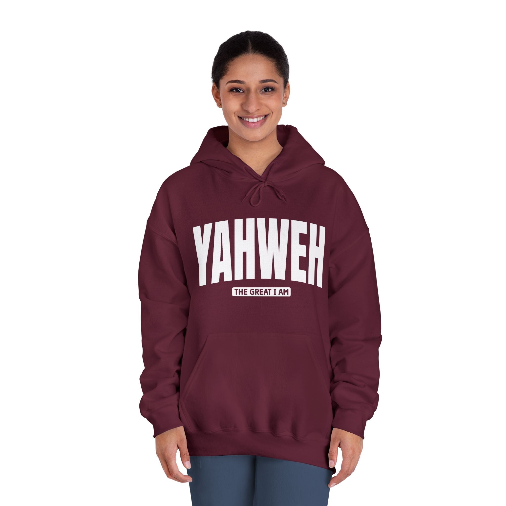 Faith Based Teen Hooded Sweatshirt - YAHWEH The Great I Am | Hoodie by atgodanddesigns