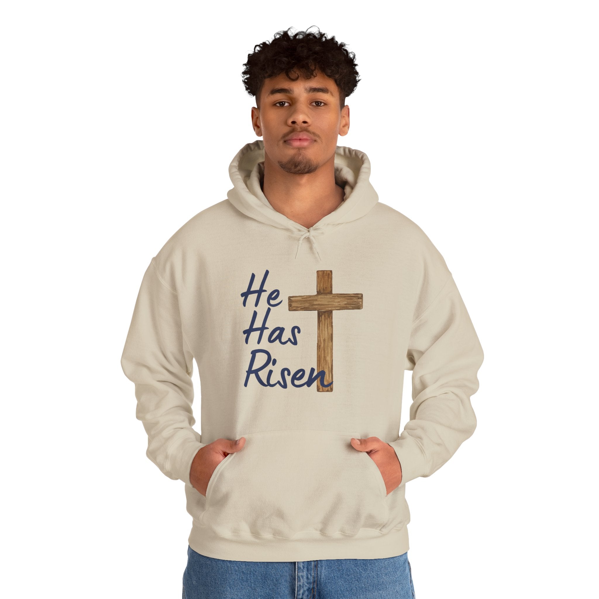 Faith Based Teen Hoodie - He Has Risen | Hoodie by atgodanddesigns