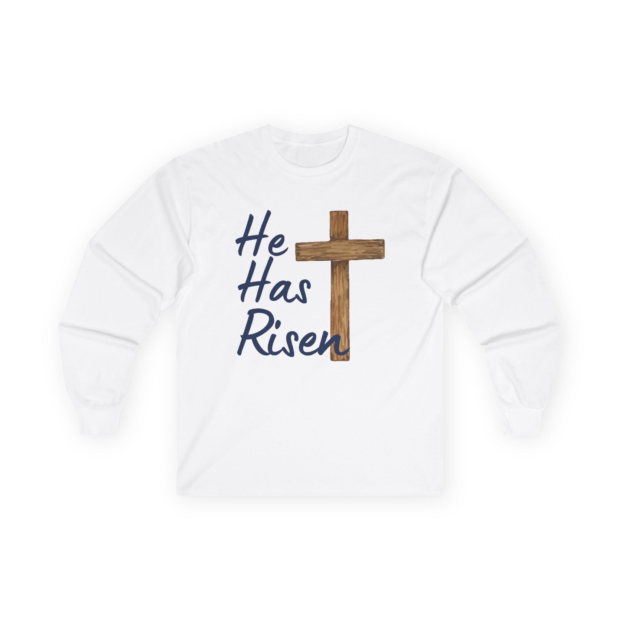 Faith Based Teen Long Sleeve T-Shirt - He Has Risen | Long - sleeve by atgodanddesigns