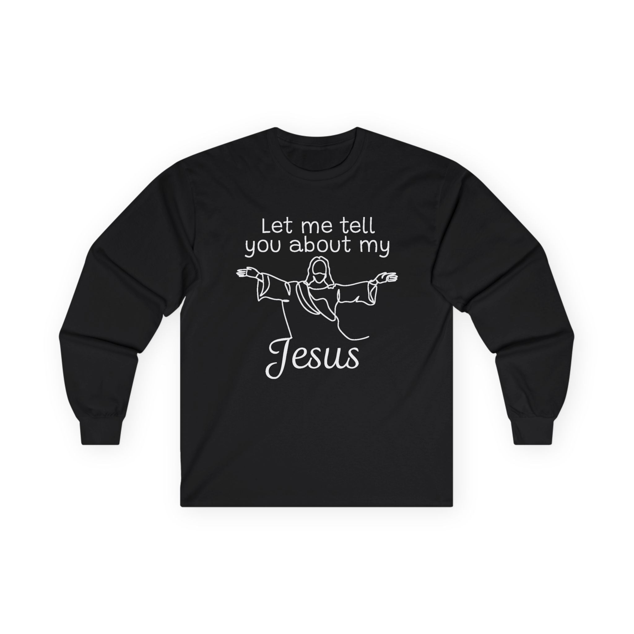 Faith Based Teen Long Sleeve T-Shirt - Let Me Tell You About My Jesus | Long - sleeve by atgodanddesigns