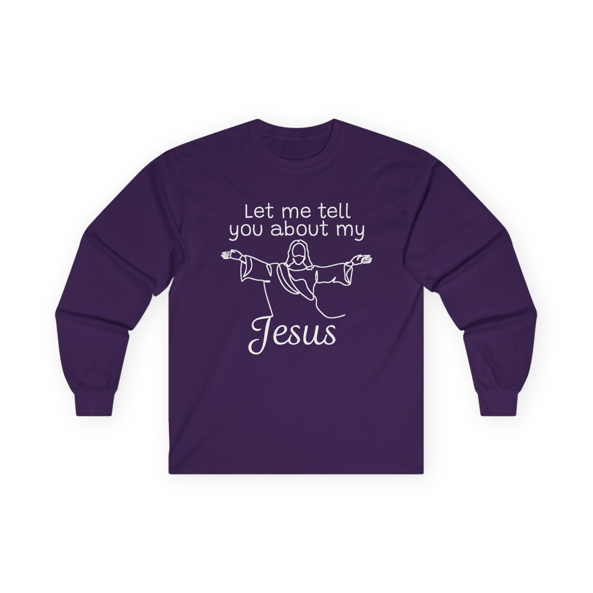 Faith Based Teen Long Sleeve T-Shirt - Let Me Tell You About My Jesus | Long - sleeve by atgodanddesigns