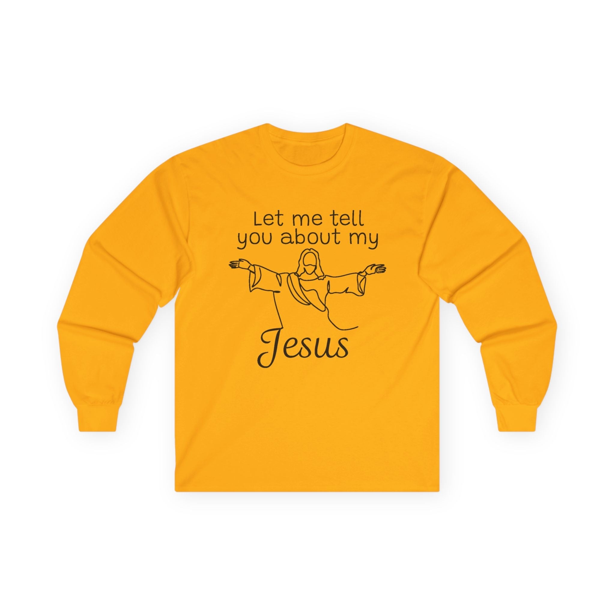 Faith Based Teen Long Sleeve T-Shirt - Let Me Tell You About My Jesus | Long - sleeve by atgodanddesigns