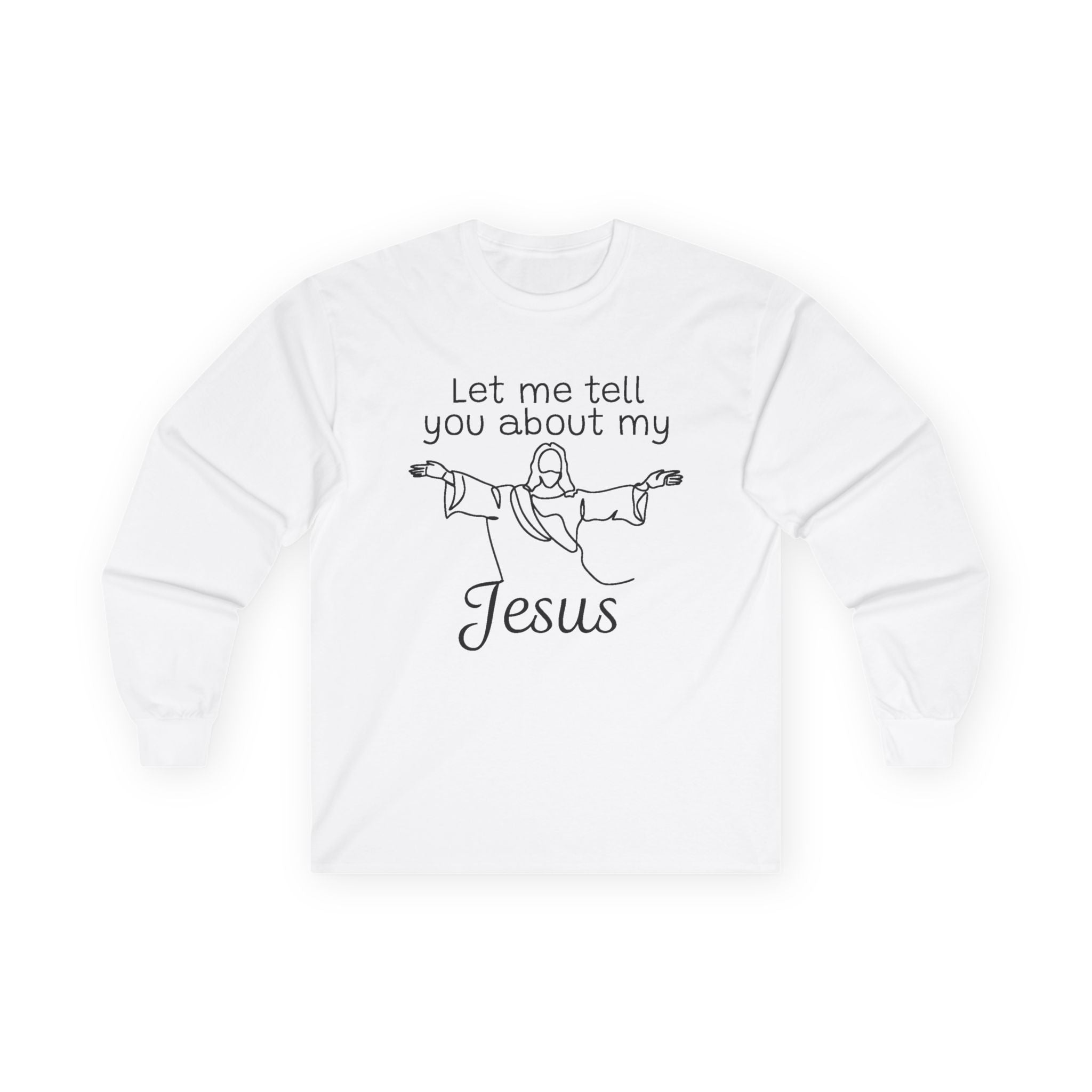 Faith Based Teen Long Sleeve T-Shirt - Let Me Tell You About My Jesus | Long - sleeve by atgodanddesigns