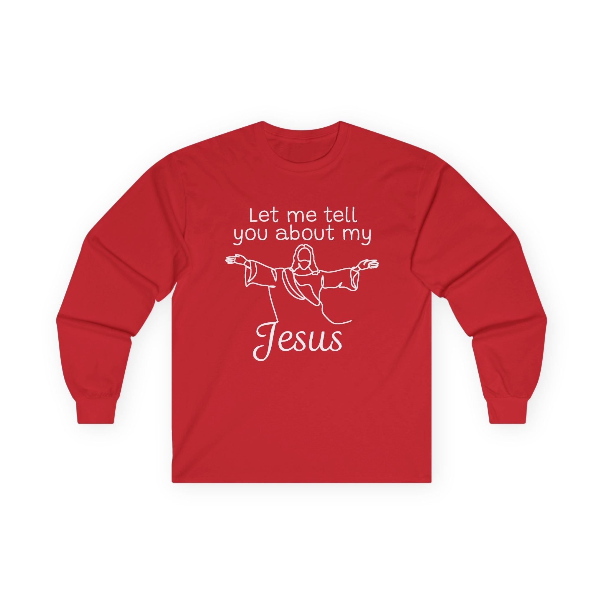 Faith Based Teen Long Sleeve T-Shirt - Let Me Tell You About My Jesus | Long - sleeve by atgodanddesigns