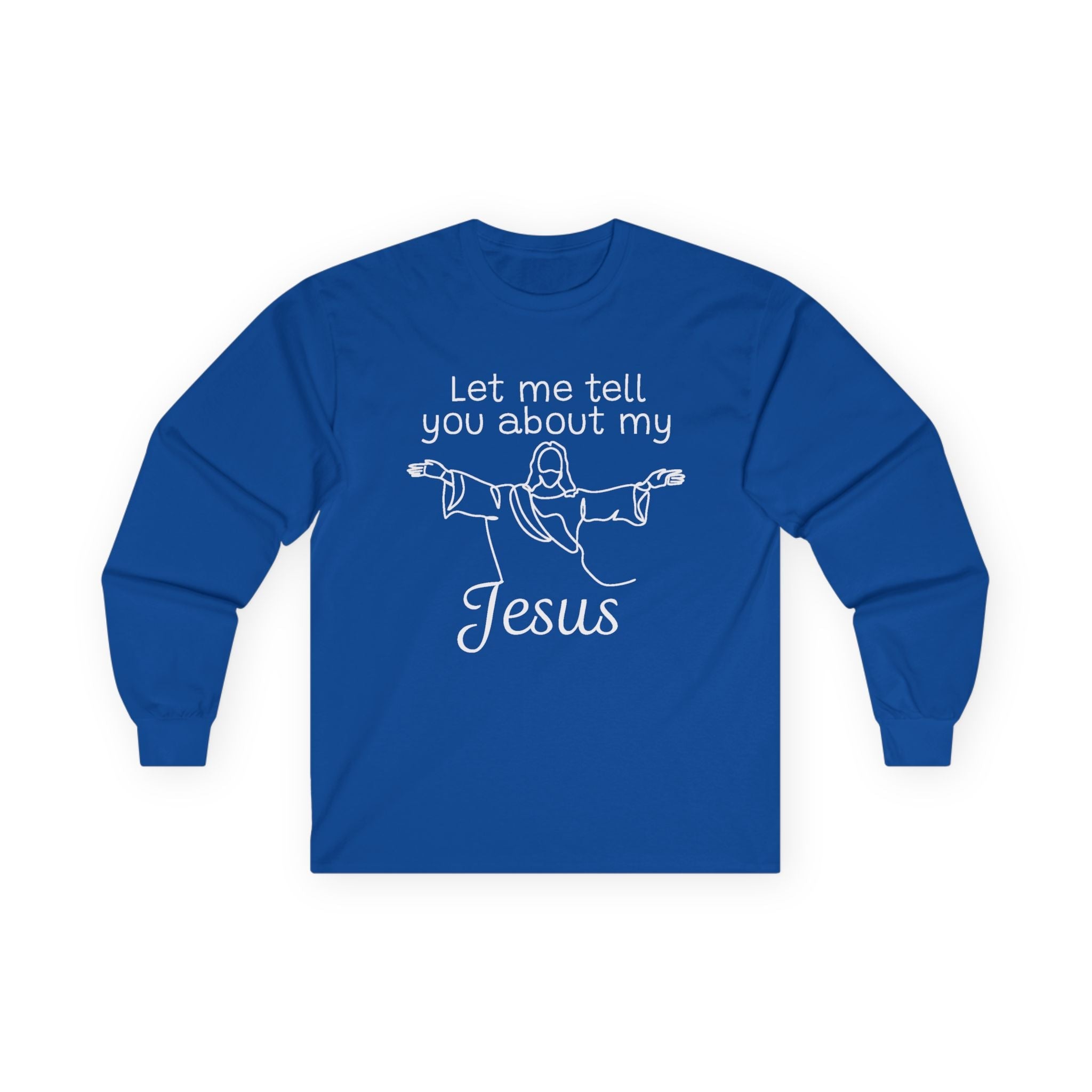 Faith Based Teen Long Sleeve T-Shirt - Let Me Tell You About My Jesus | Long - sleeve by atgodanddesigns