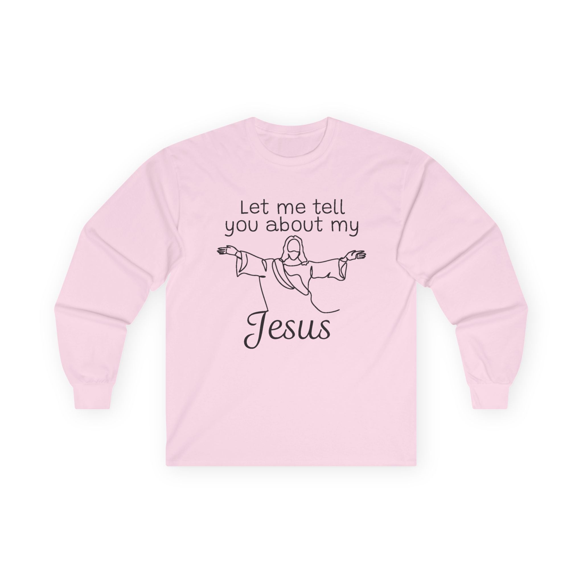 Faith Based Teen Long Sleeve T-Shirt - Let Me Tell You About My Jesus | Long - sleeve by atgodanddesigns