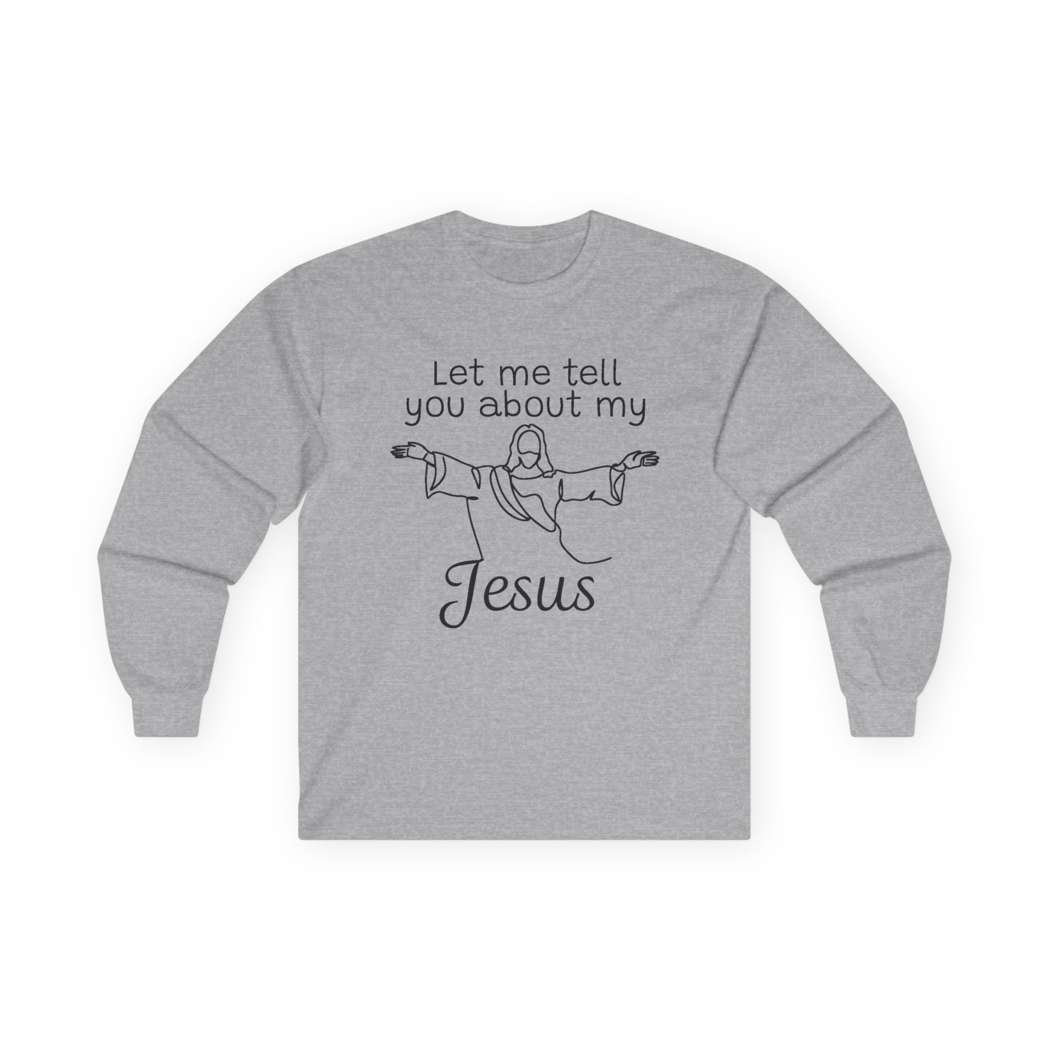 Faith Based Teen Long Sleeve T-Shirt - Let Me Tell You About My Jesus | Long - sleeve by atgodanddesigns