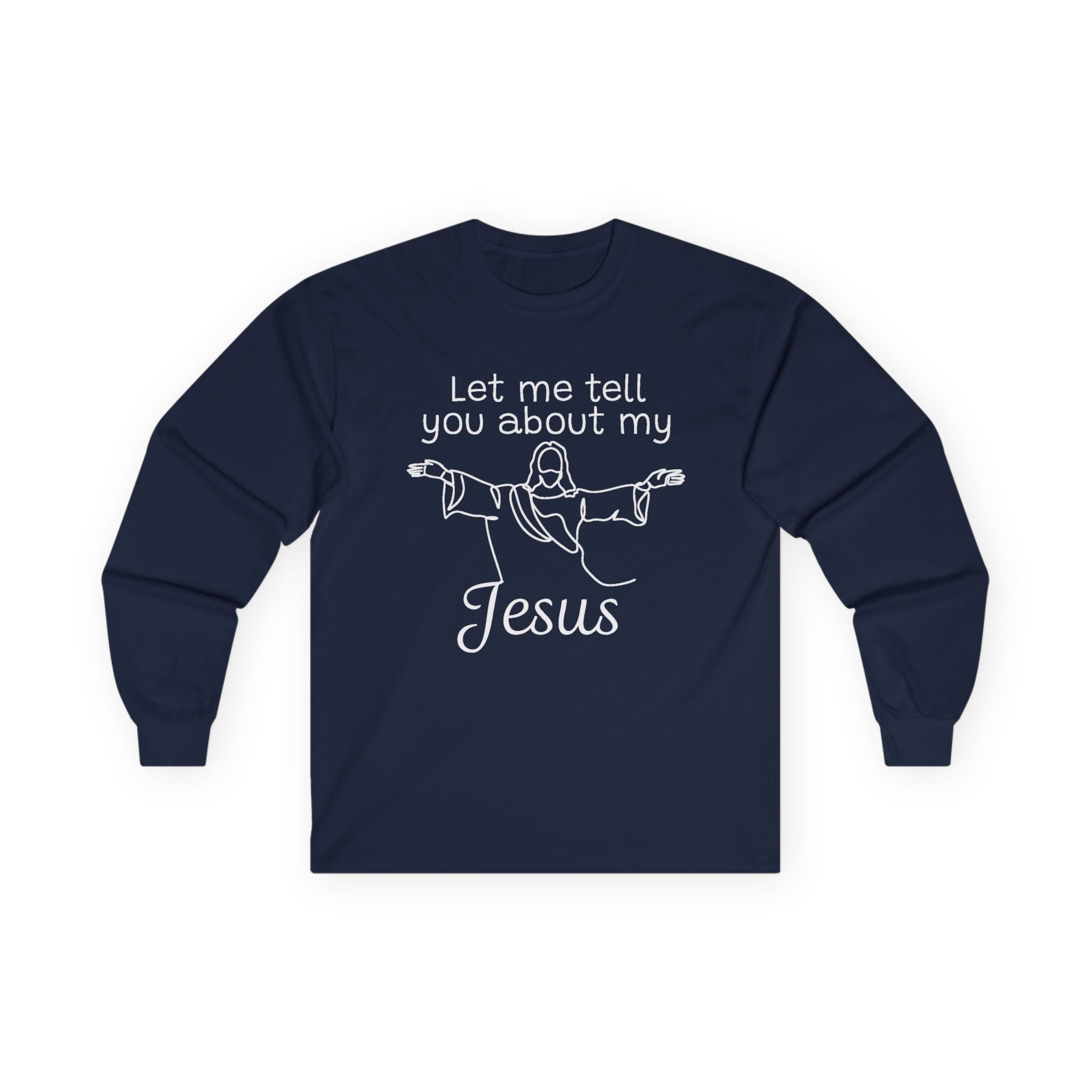 Faith Based Teen Long Sleeve T-Shirt - Let Me Tell You About My Jesus | Long - sleeve by atgodanddesigns