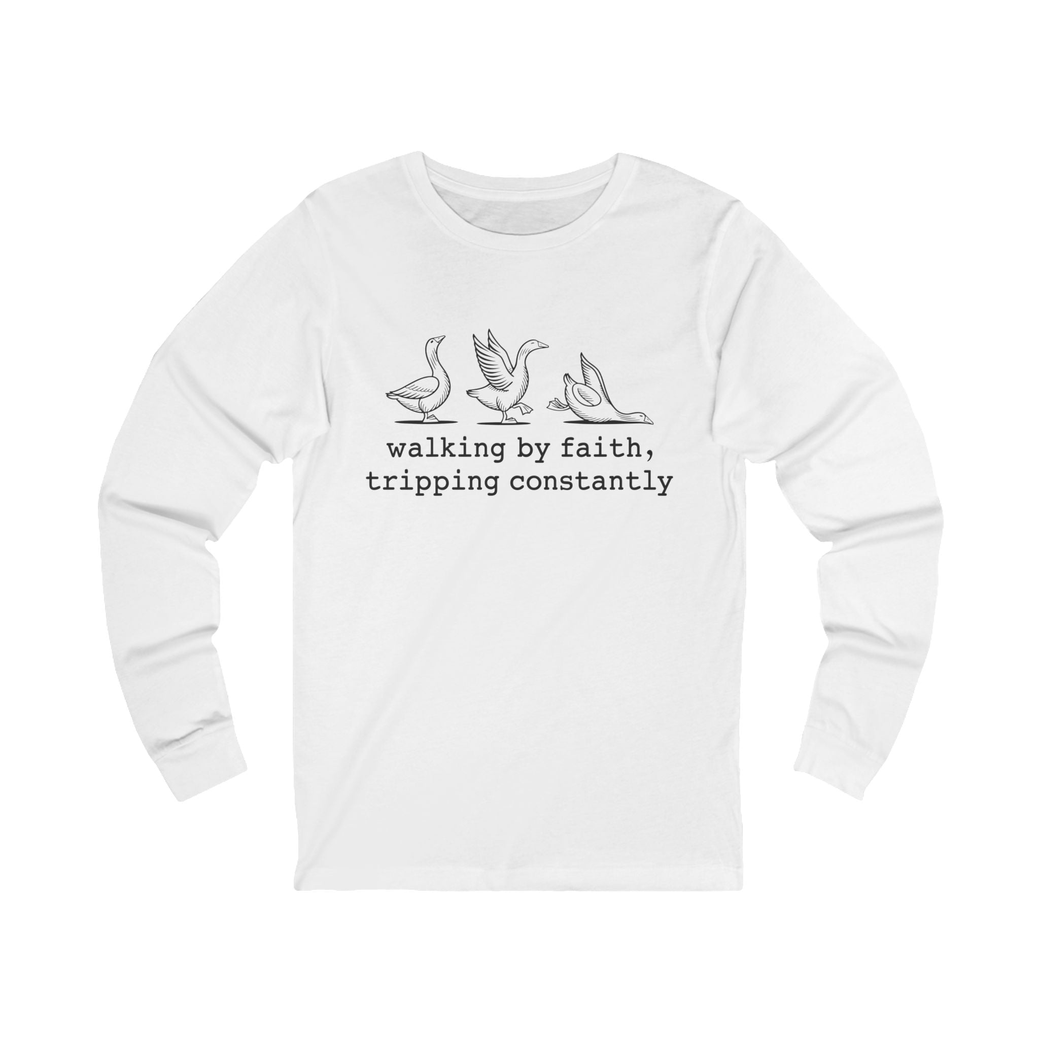 Faith Based Teen Long Sleeve T-Shirt - Walking By Faith, Tripping Constantly | Long - sleeve by atgodanddesigns
