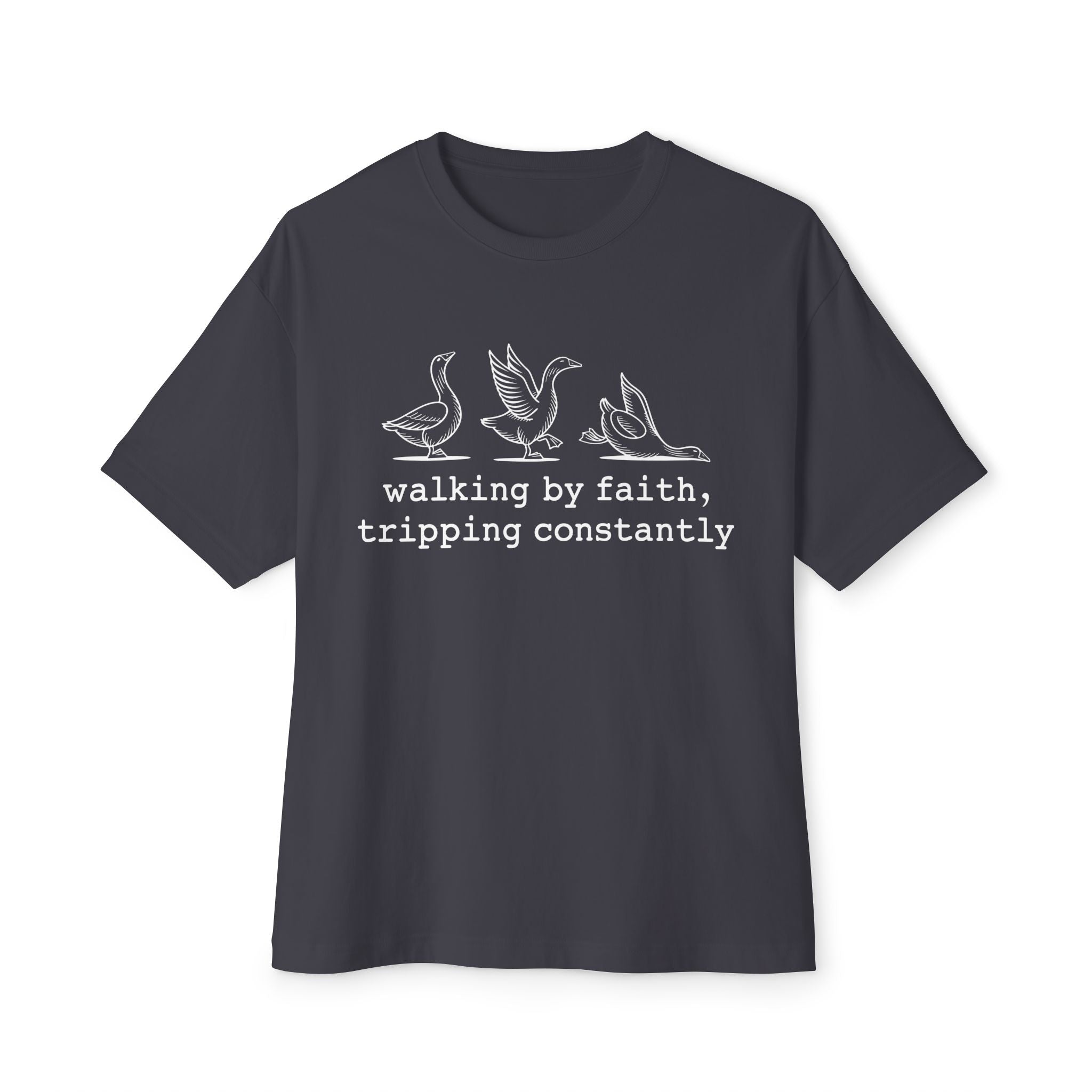 Faith Based Teen T-Shirt - Walking By Faith, Tripping Constantly | T-Shirt by atgodanddesigns