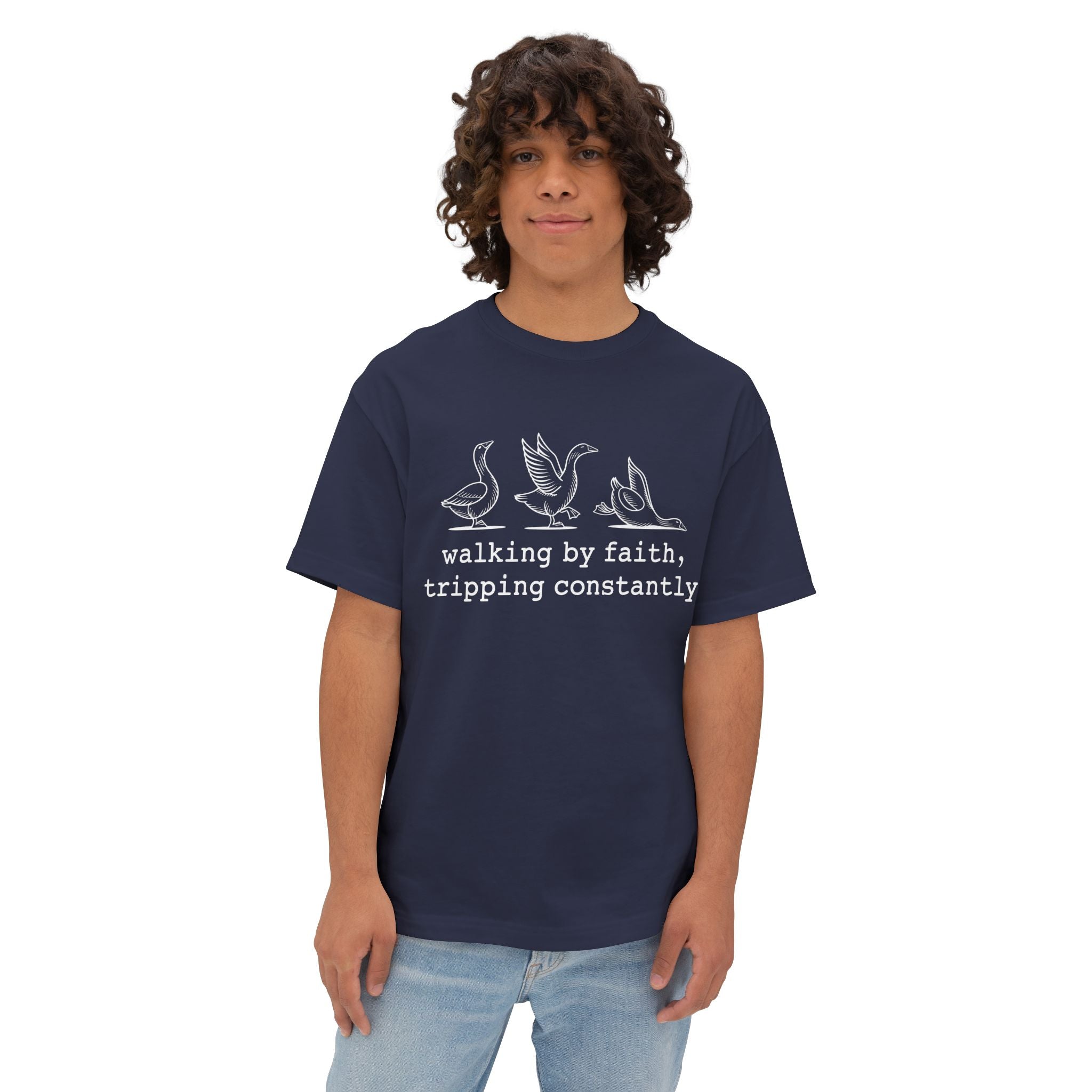 Faith Based Teen T-Shirt - Walking By Faith, Tripping Constantly | T-Shirt by atgodanddesigns
