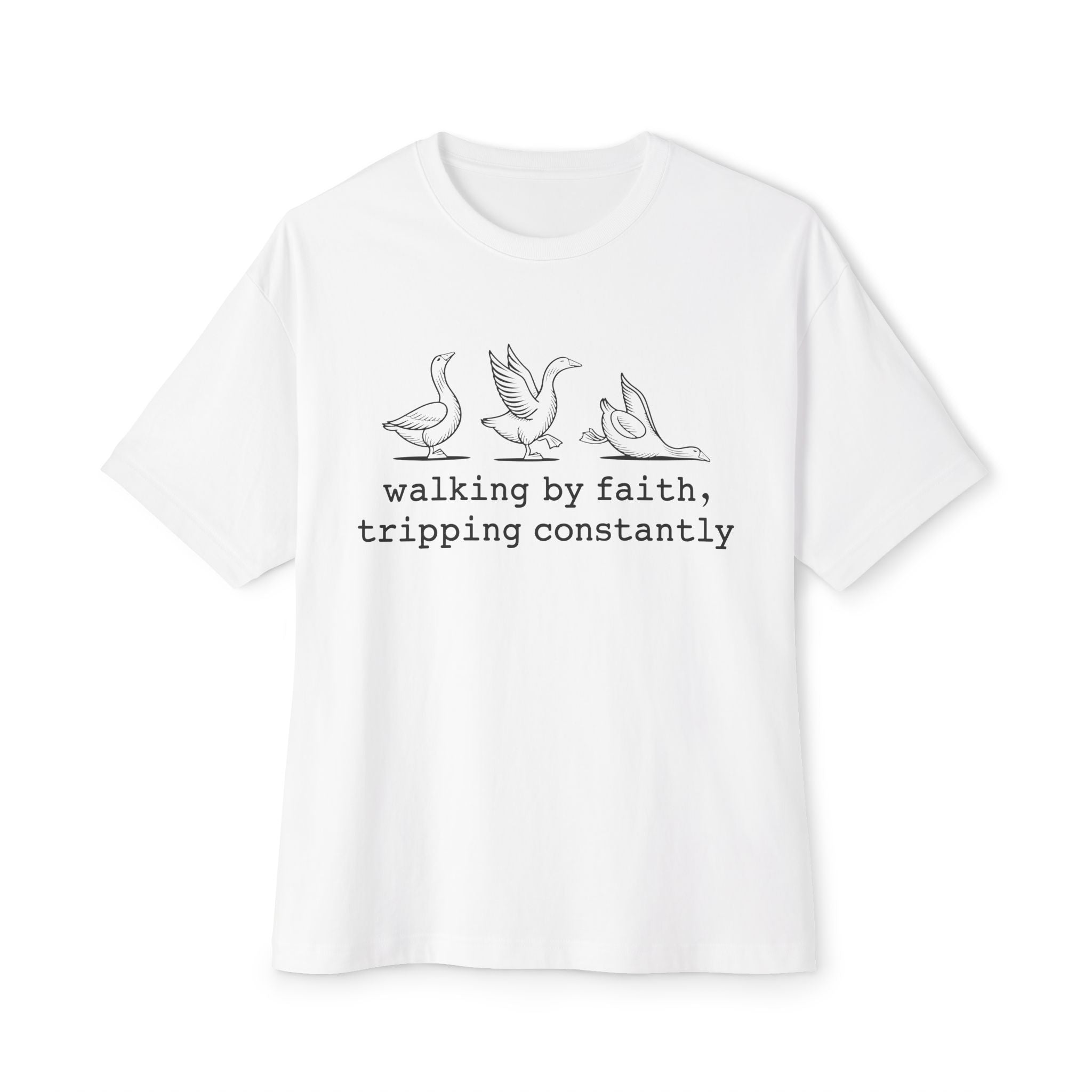 Faith Based Teen T-Shirt - Walking By Faith, Tripping Constantly | T-Shirt by atgodanddesigns