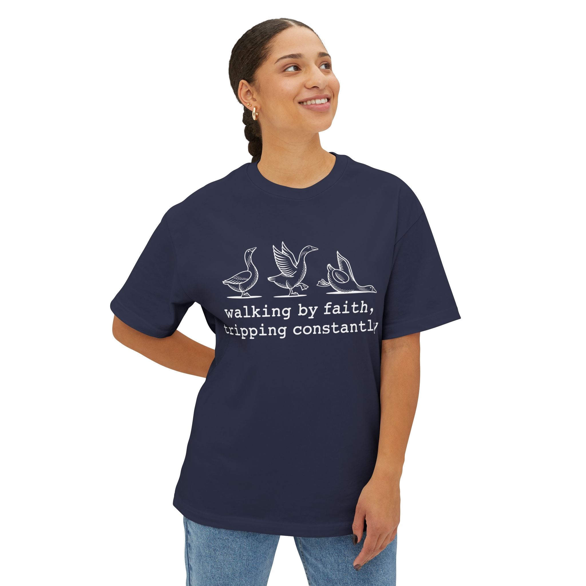Faith Based Teen T-Shirt - Walking By Faith, Tripping Constantly | T-Shirt by atgodanddesigns