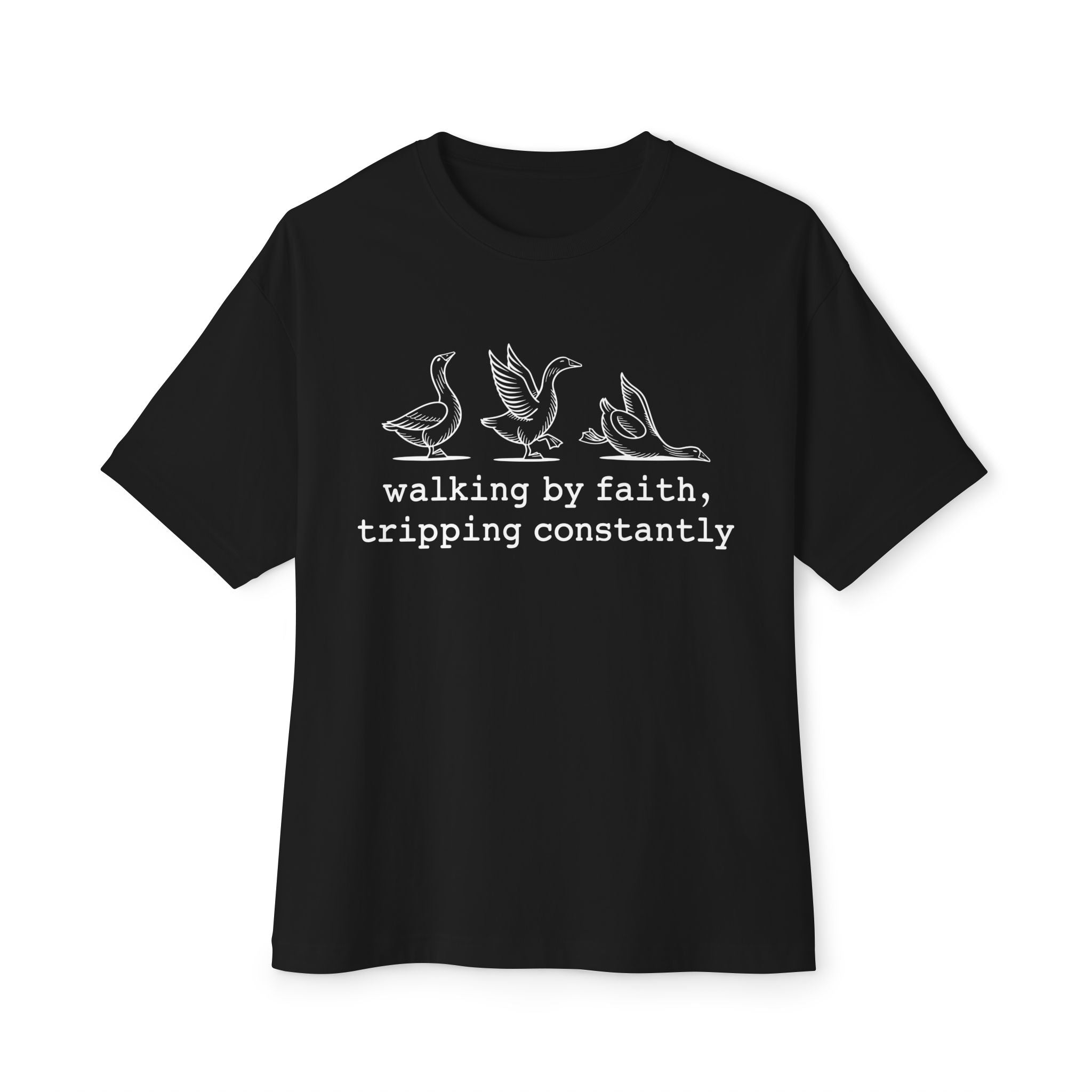 Faith Based Teen T-Shirt - Walking By Faith, Tripping Constantly | T-Shirt by atgodanddesigns