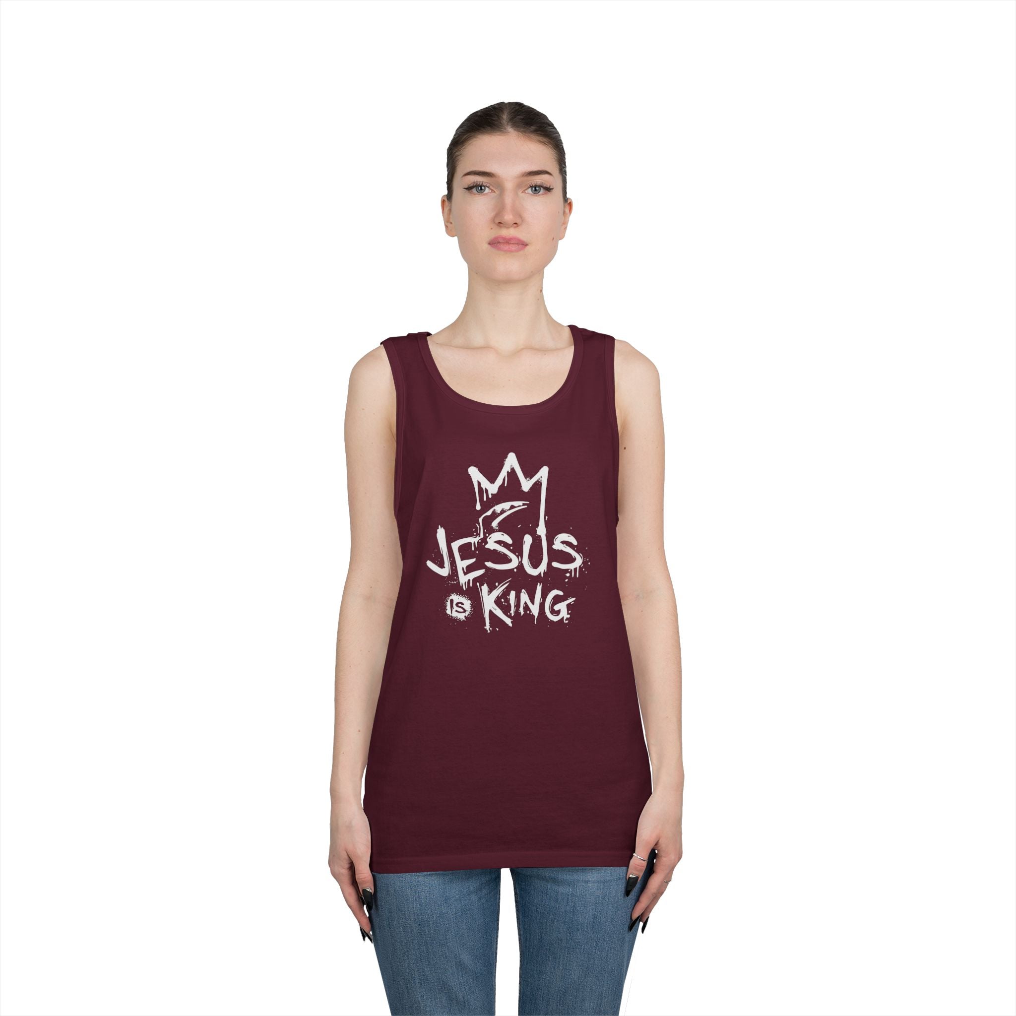 Faith Based Teen Tank - Jesus is King | Tank Top by atgodanddesigns