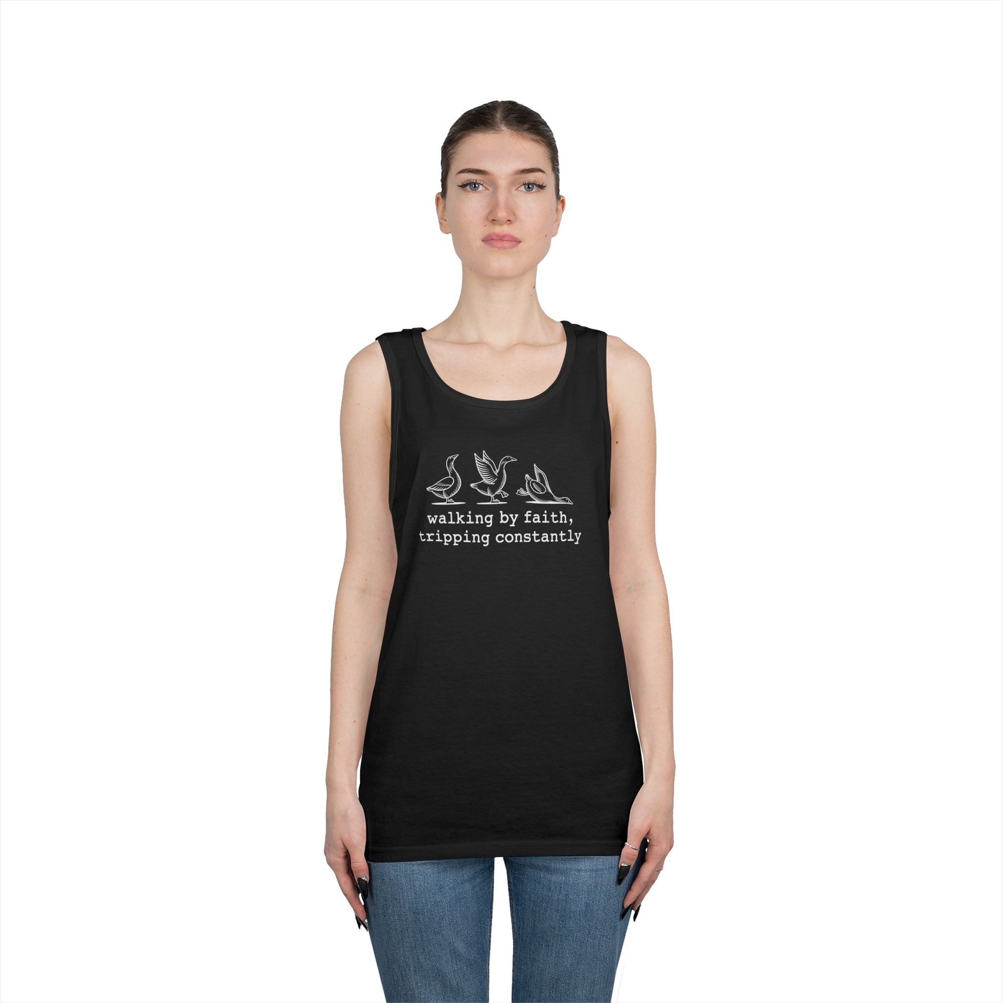 Faith Based Teen Tank - Walking By Faith, Tripping Constantly | Tank Top by atgodanddesigns