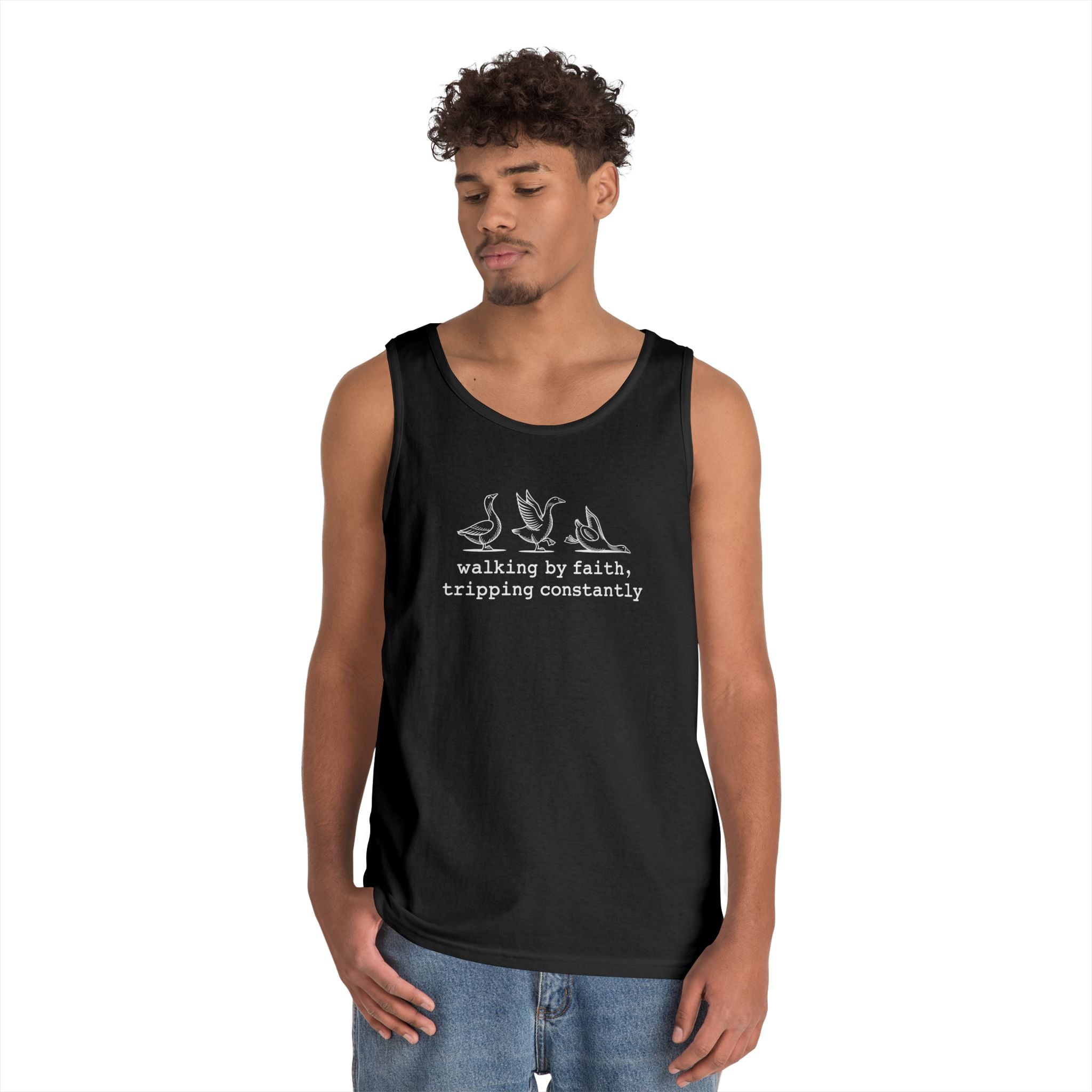Faith Based Teen Tank - Walking By Faith, Tripping Constantly | Tank Top by atgodanddesigns