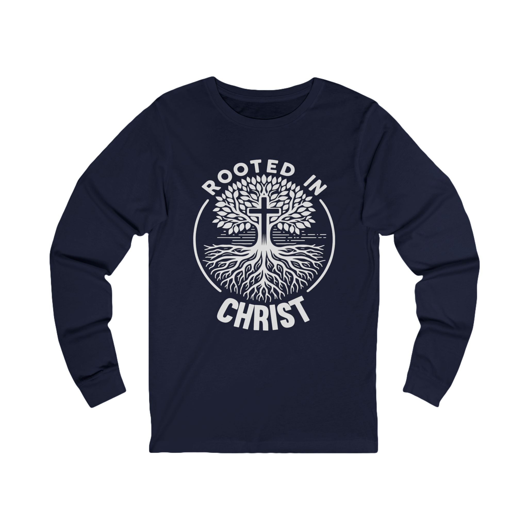 Faith Based Teens Long Sleeves - Rooted In Christ | Long - sleeve by atgodanddesigns