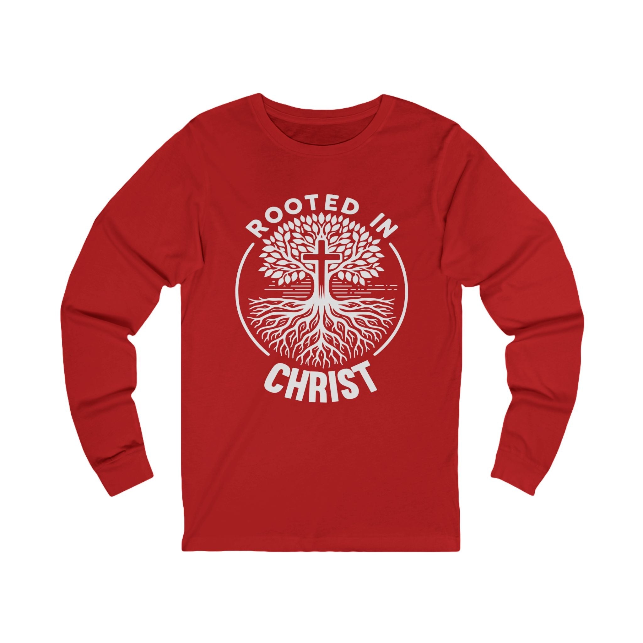 Faith Based Teens Long Sleeves - Rooted In Christ | Long - sleeve by atgodanddesigns