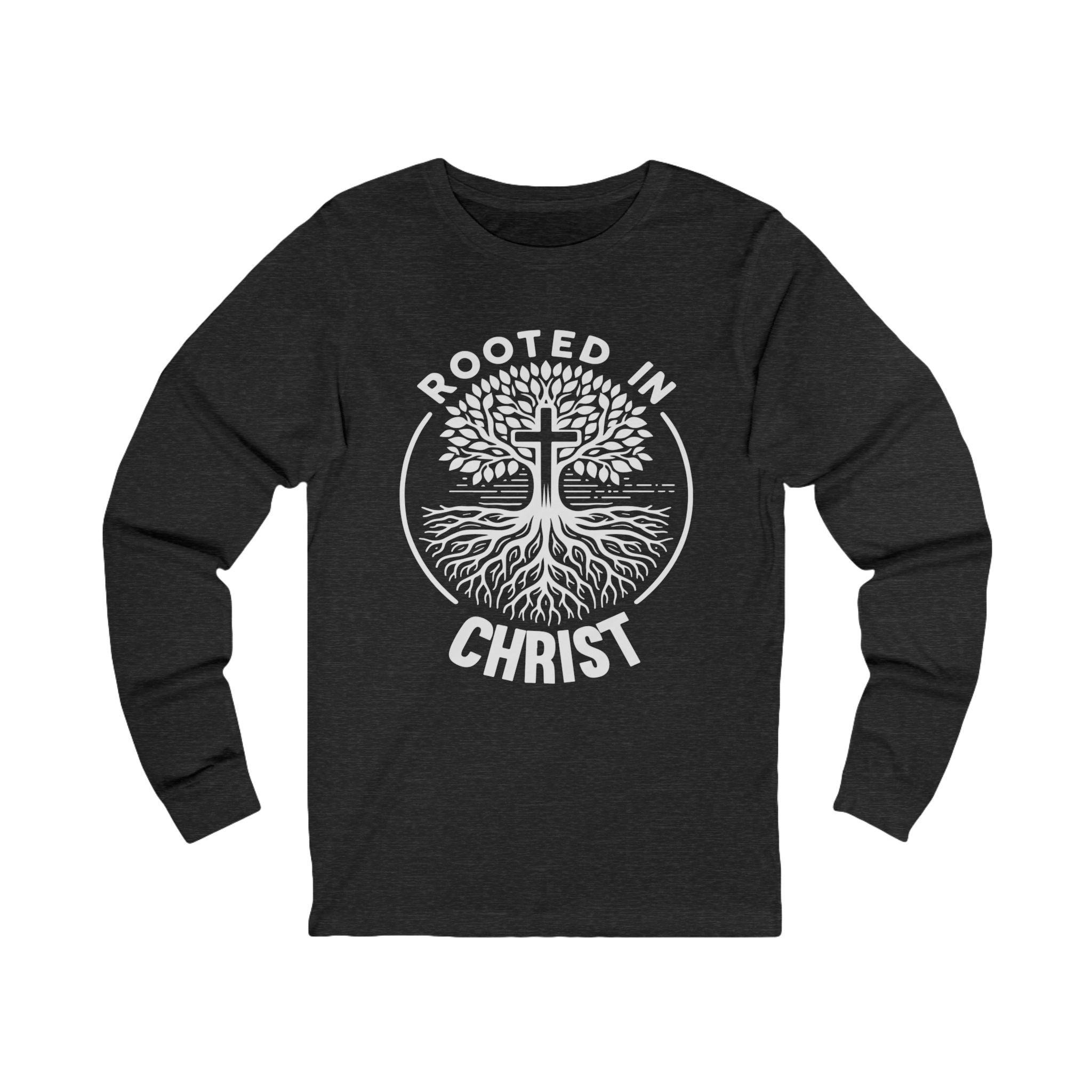Faith Based Teens Long Sleeves - Rooted In Christ | Long - sleeve by atgodanddesigns
