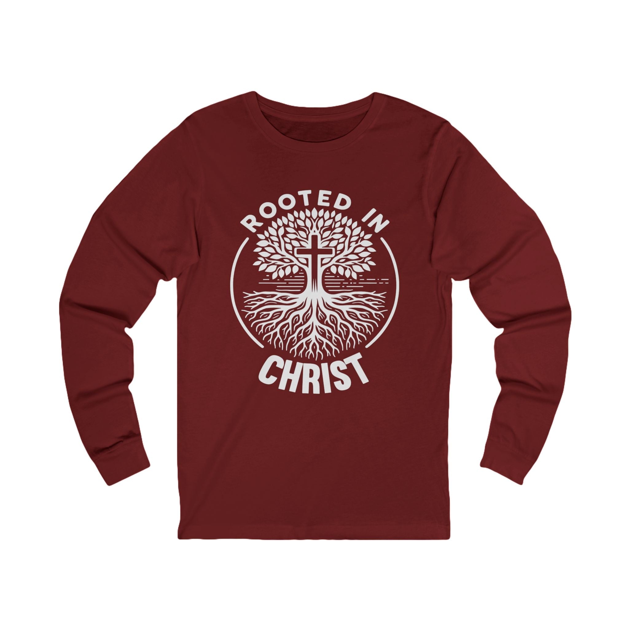 Faith Based Teens Long Sleeves - Rooted In Christ | Long - sleeve by atgodanddesigns