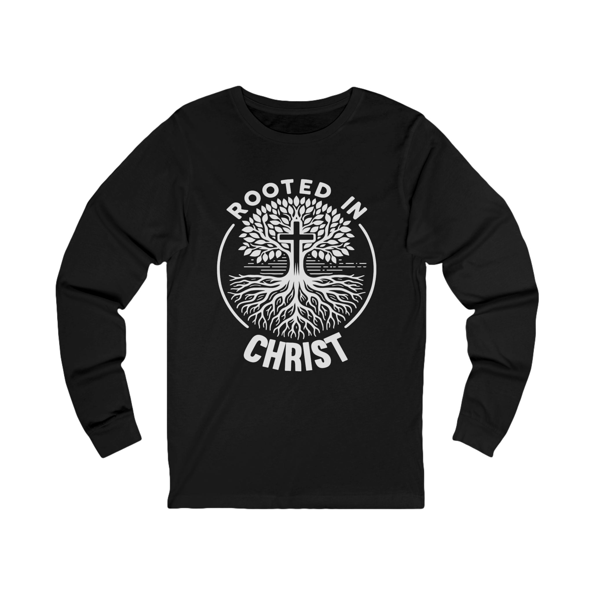 Faith Based Teens Long Sleeves - Rooted In Christ | Long - sleeve by atgodanddesigns