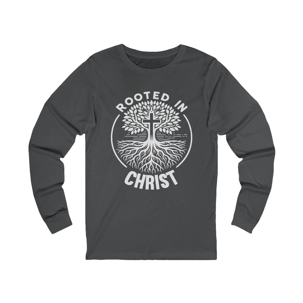 Faith Based Teens Long Sleeves - Rooted In Christ | Long - sleeve by atgodanddesigns