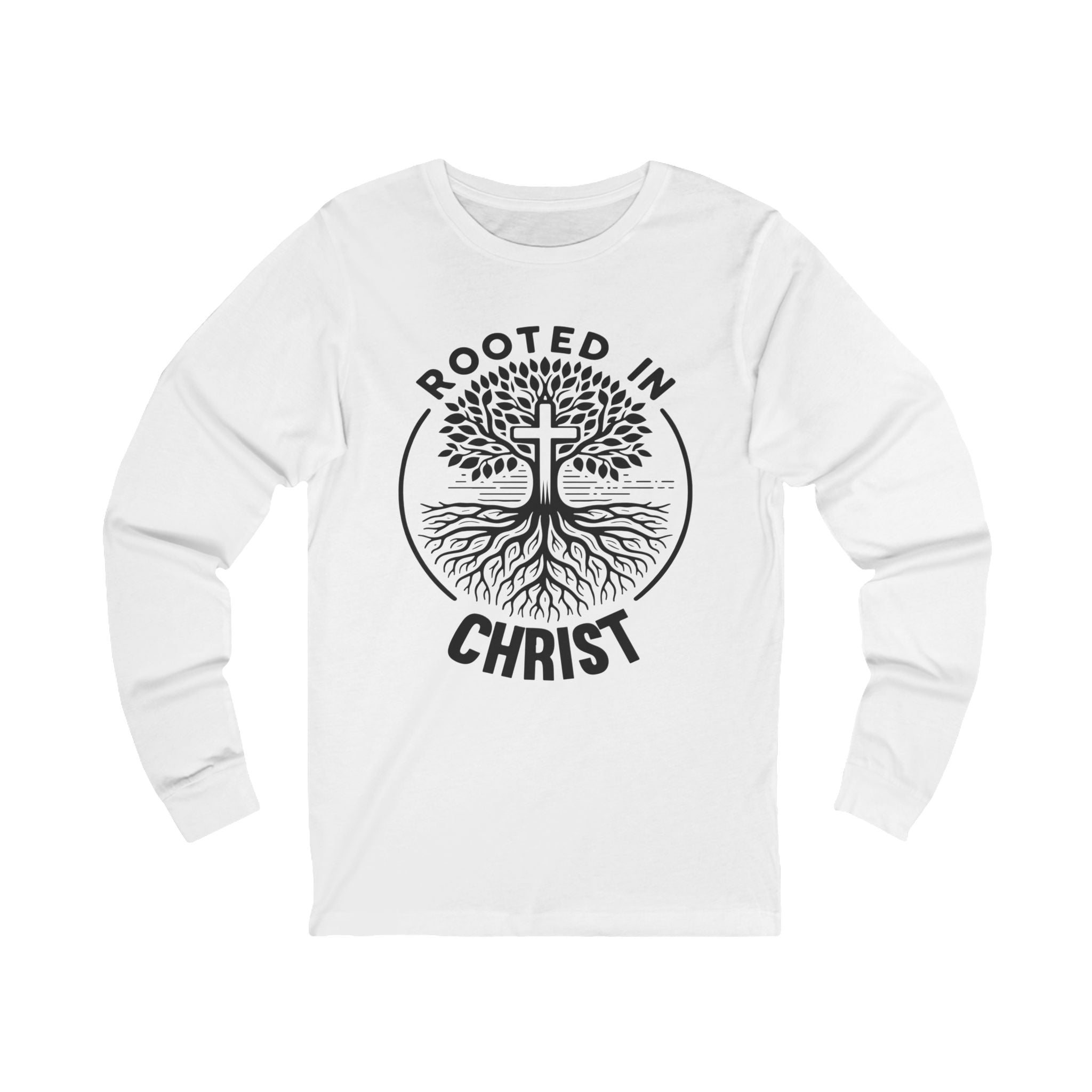 Faith Based Teens Long Sleeves - Rooted In Christ | Long - sleeve by atgodanddesigns