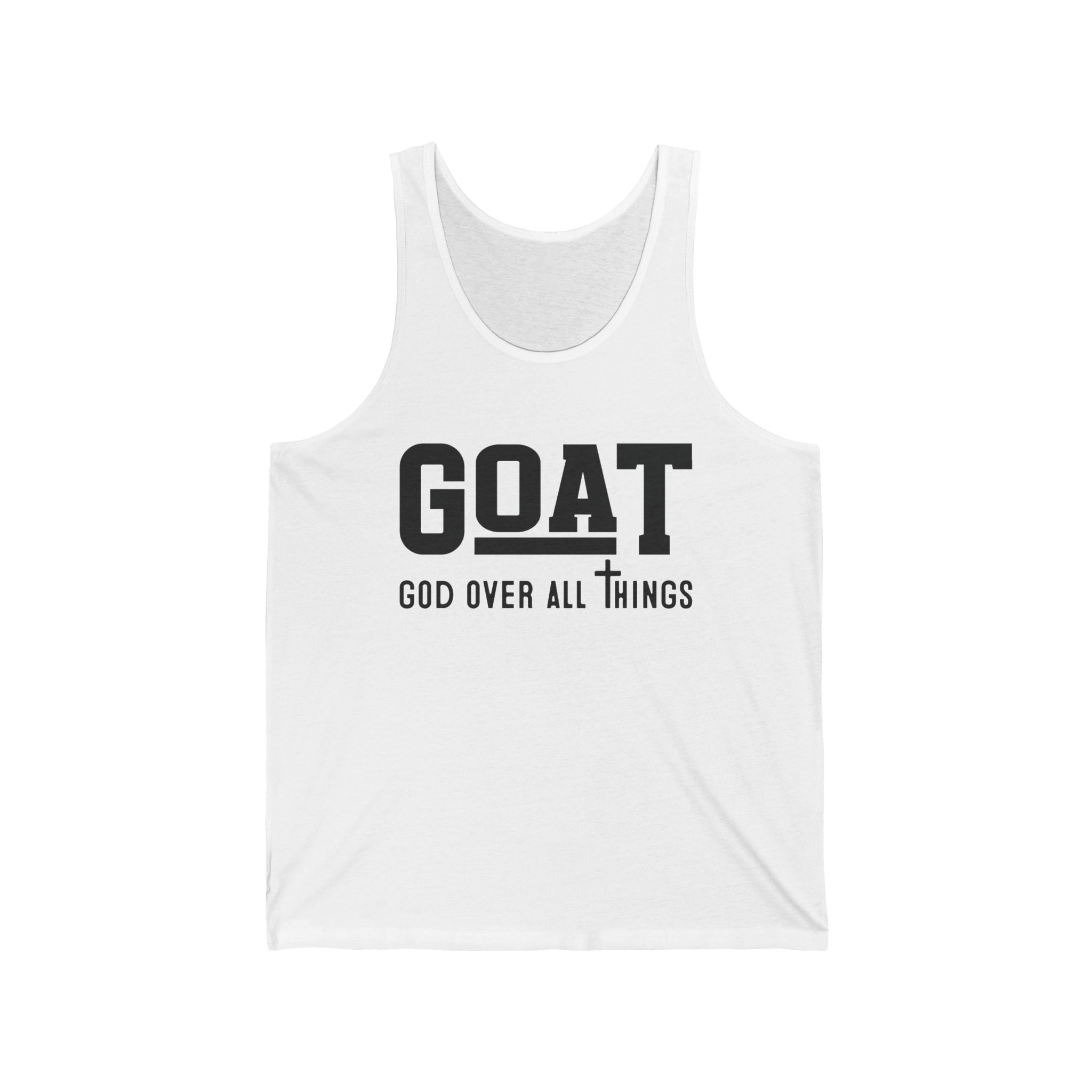 Faith Based Teens Tank Top GOAT - God Over All Things | Tank Top by atgodanddesigns