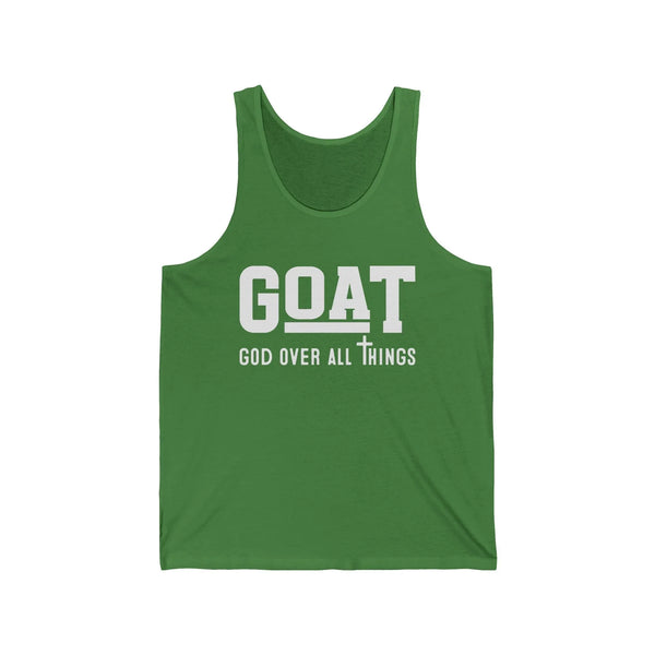 Faith Based Teens Tank Top GOAT - God Over All Things | Tank Top by atgodanddesigns