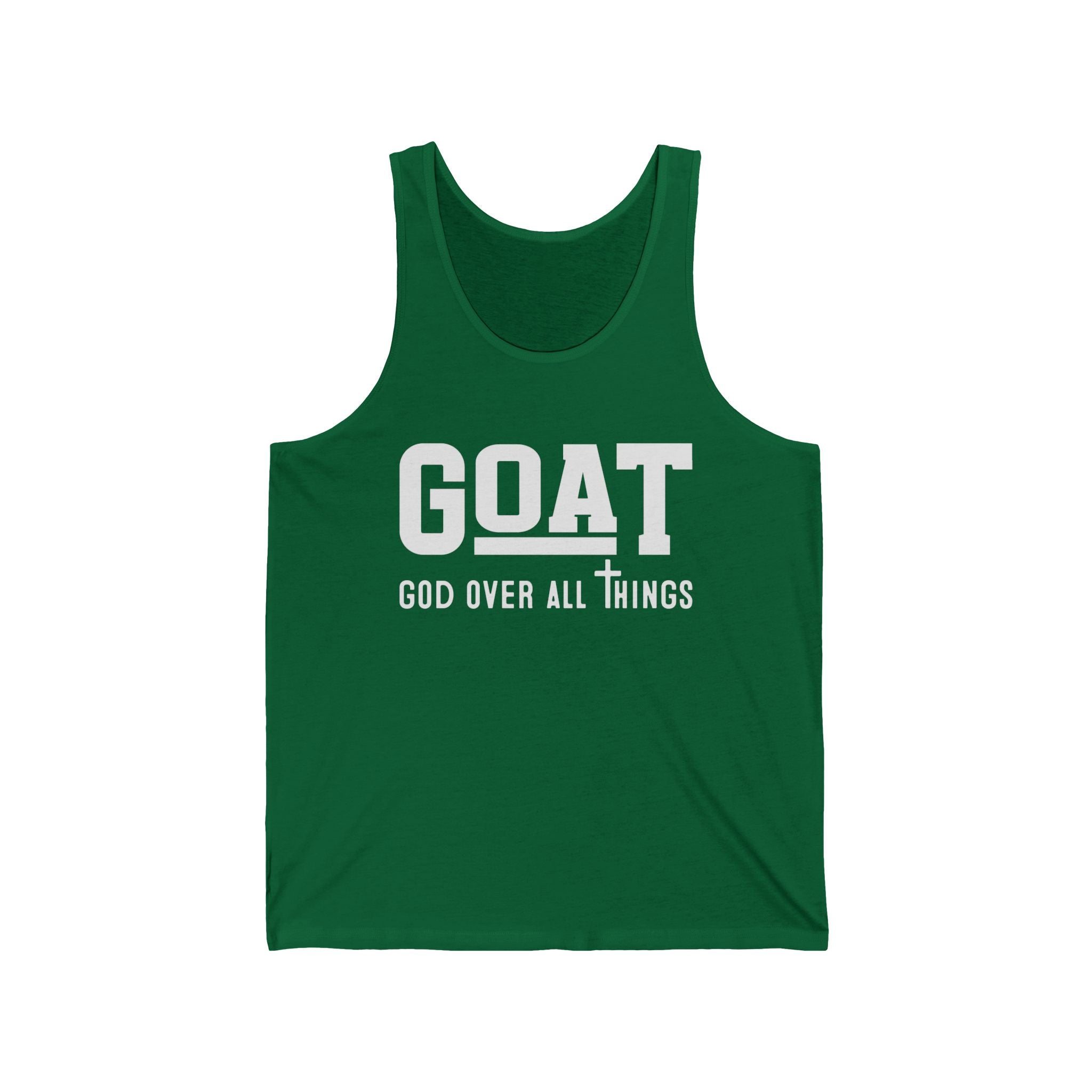 Faith Based Teens Tank Top GOAT - God Over All Things | Tank Top by atgodanddesigns