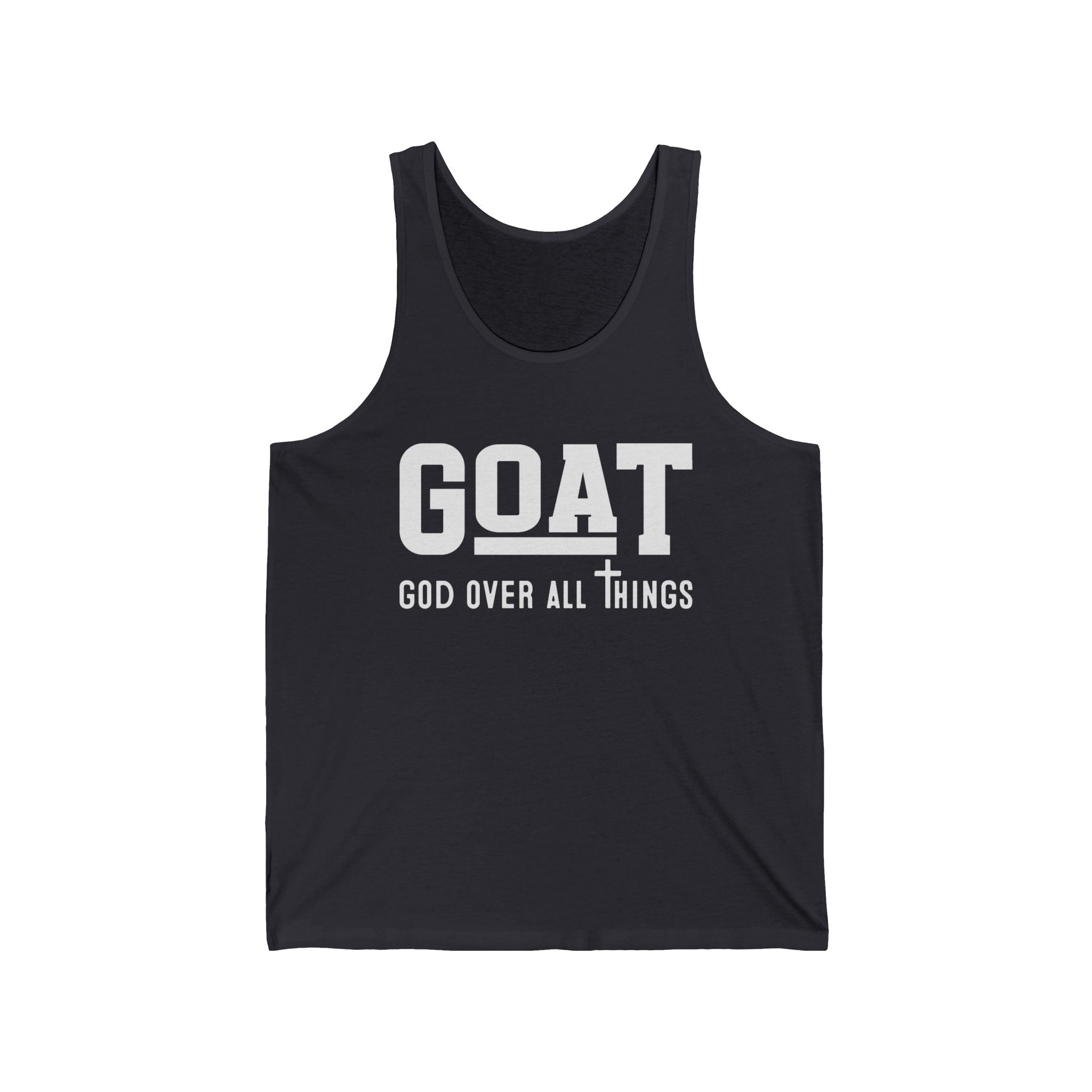 Faith Based Teens Tank Top GOAT - God Over All Things | Tank Top by atgodanddesigns