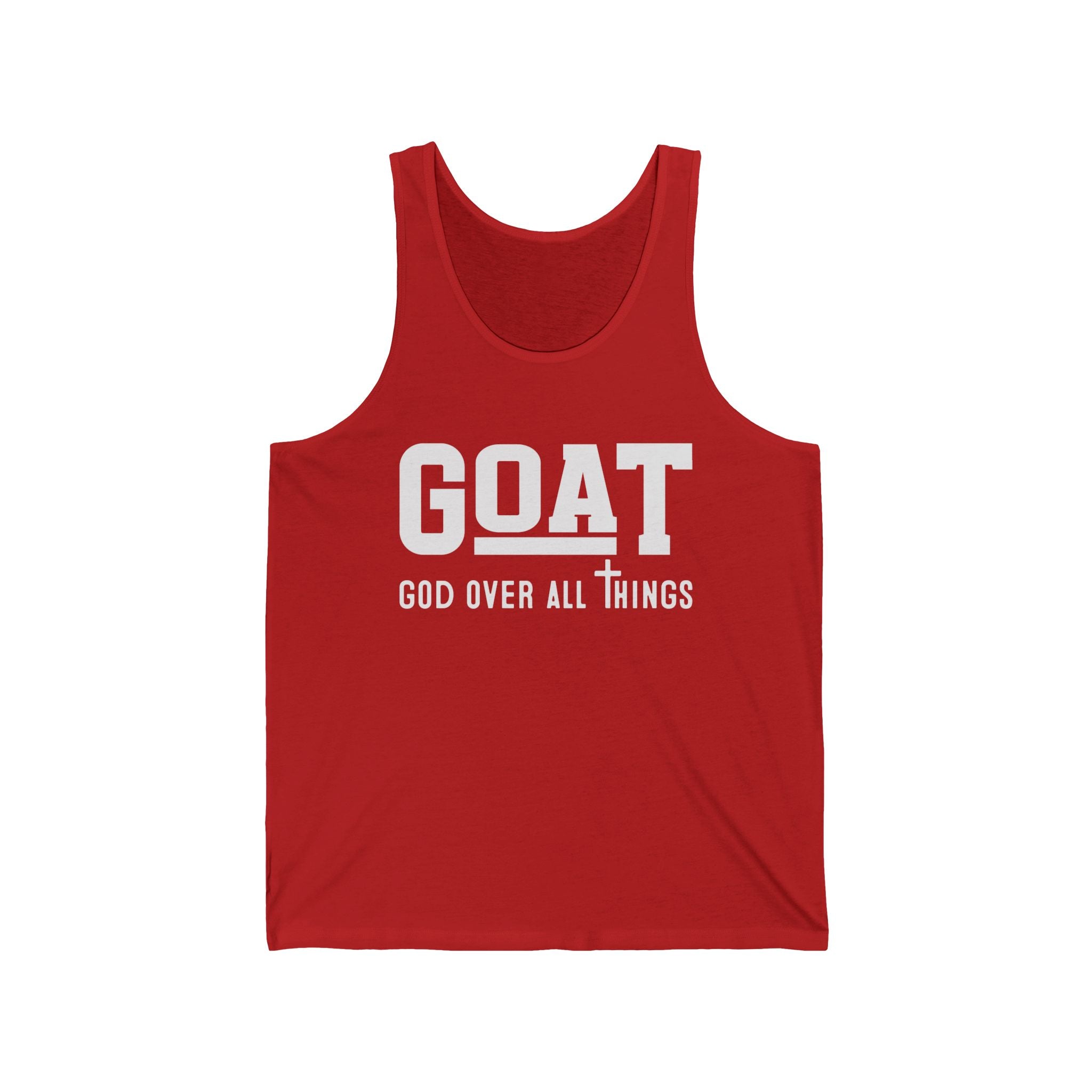 Faith Based Teens Tank Top GOAT - God Over All Things | Tank Top by atgodanddesigns