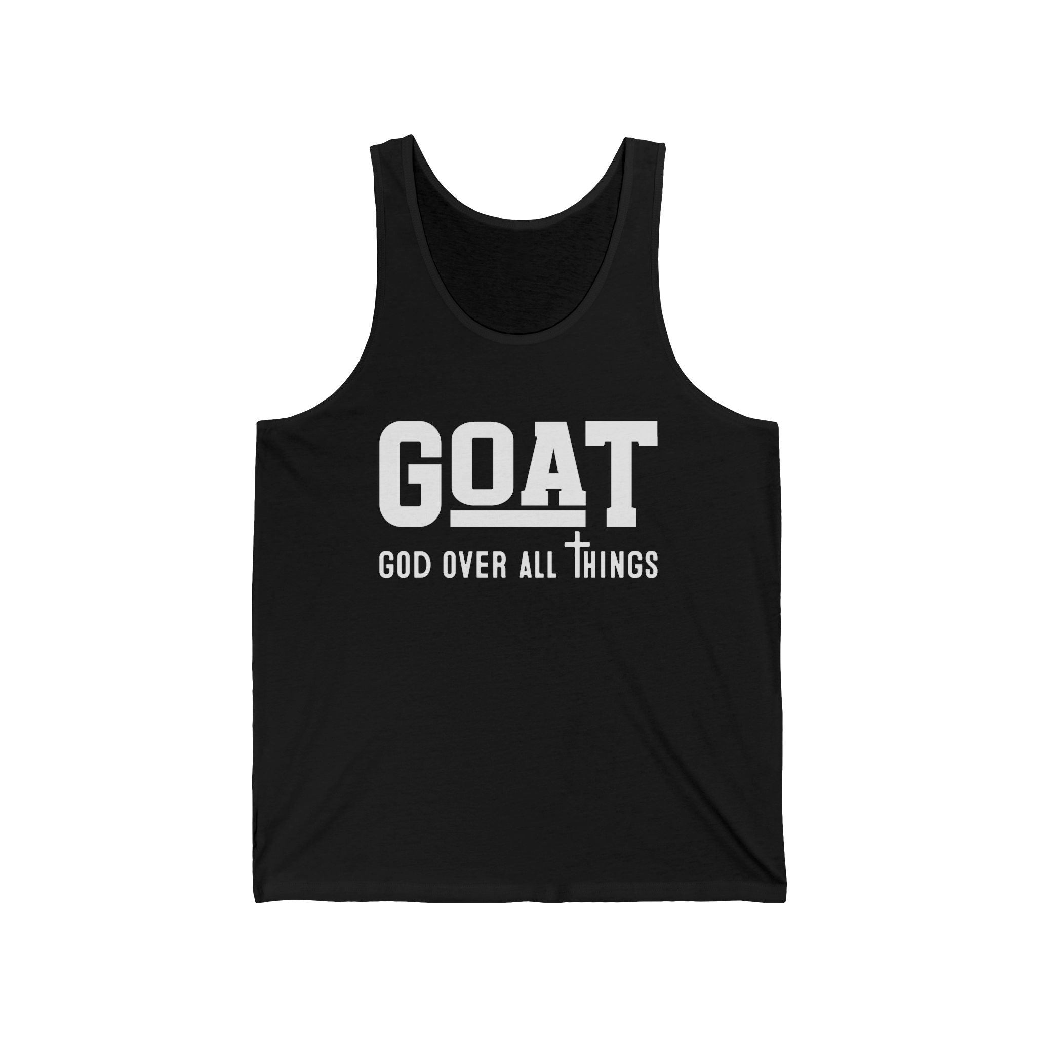Faith Based Teens Tank Top GOAT - God Over All Things | Tank Top by atgodanddesigns