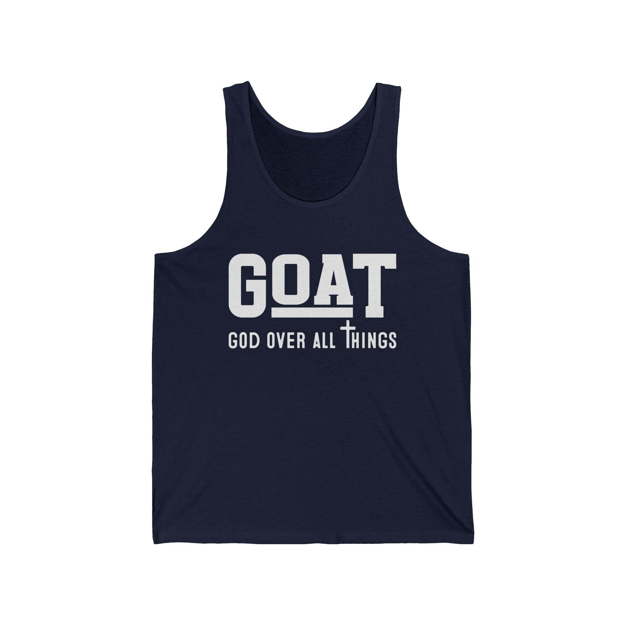 Faith Based Teens Tank Top GOAT - God Over All Things | Tank Top by atgodanddesigns