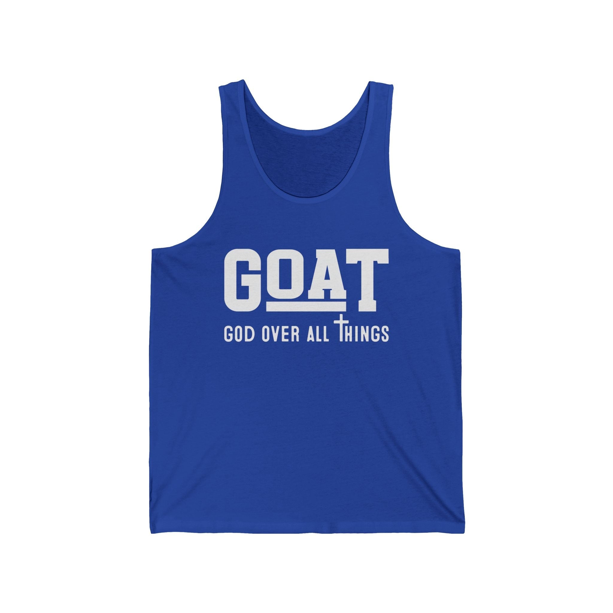 Faith Based Teens Tank Top GOAT - God Over All Things | Tank Top by atgodanddesigns
